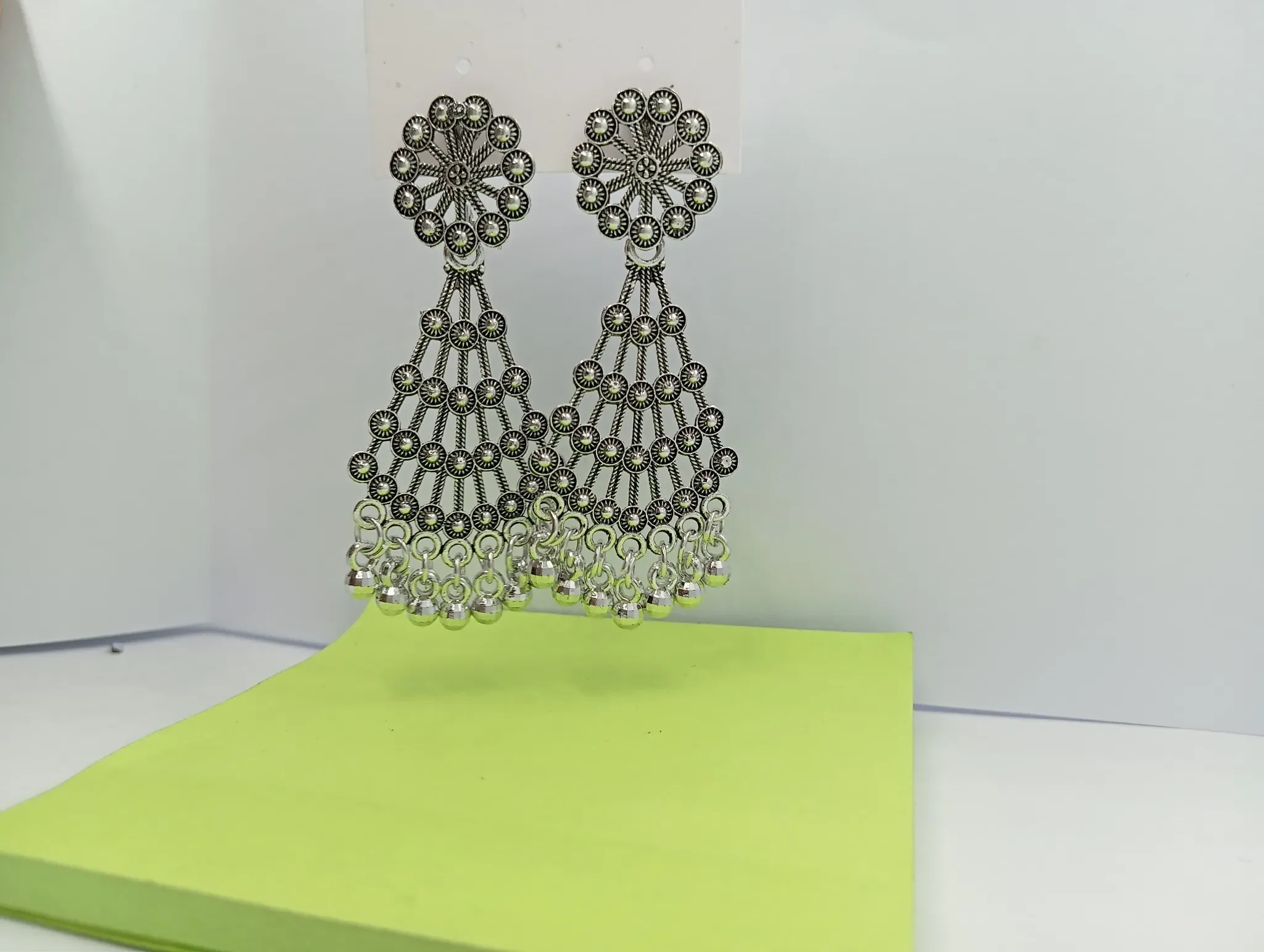 Long Oxidized Dangler Earrings for Women | Boho Ethnic Statement Jewelry