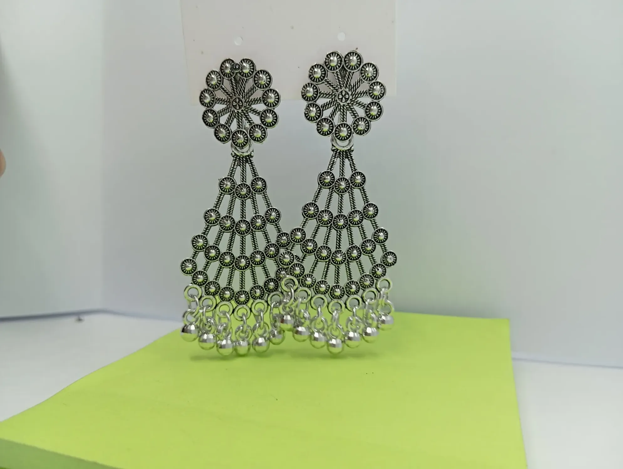 Long Oxidized Dangler Earrings for Women | Boho Ethnic Statement Jewelry