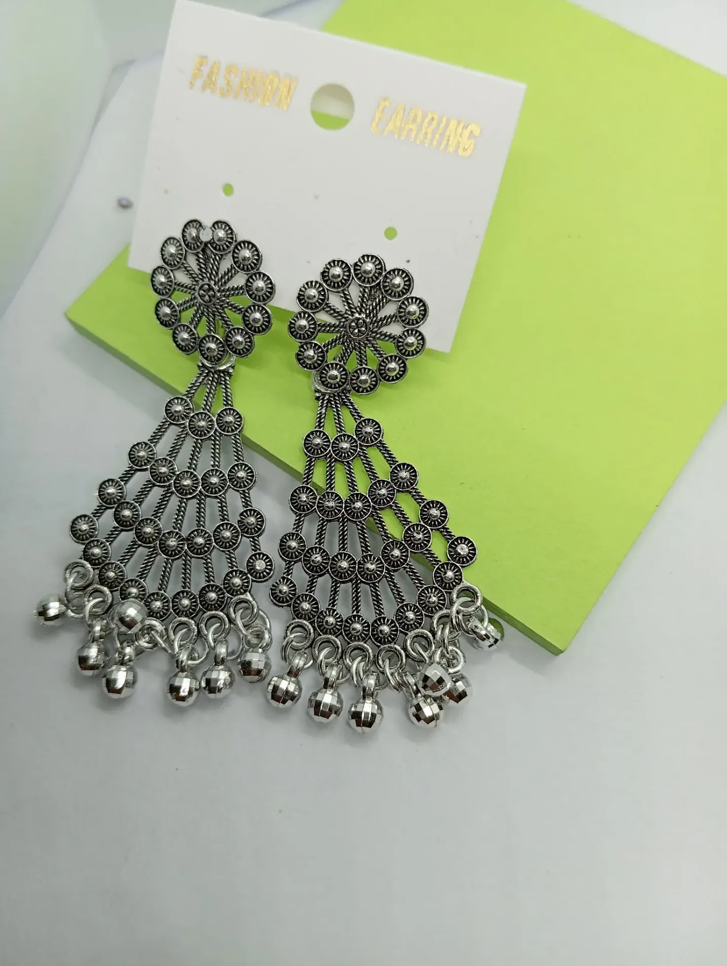 Long Oxidized Dangler Earrings for Women | Boho Ethnic Statement Jewelry