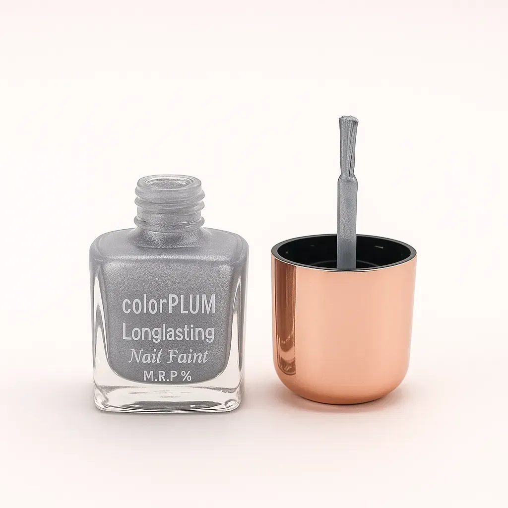 Color Plum Metallic Grey Longlasting Nail Paint – 9ml