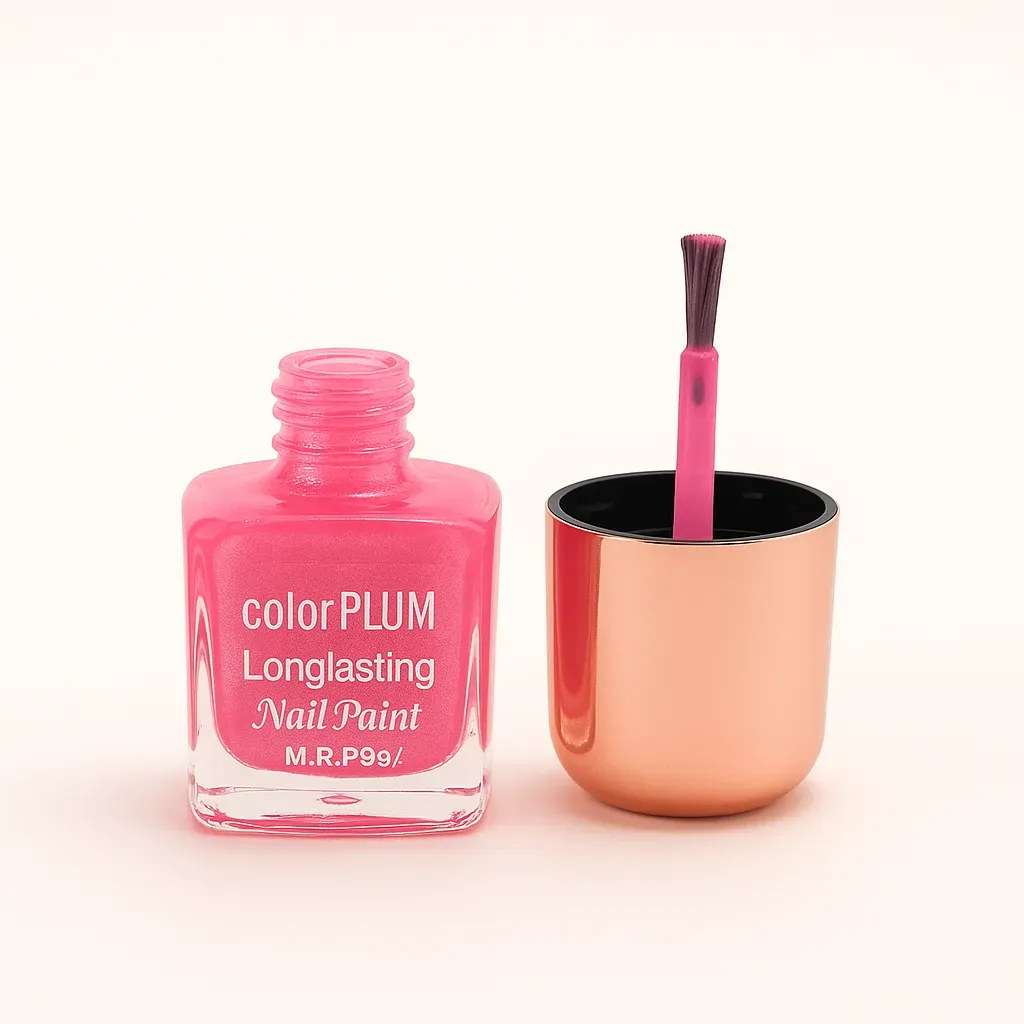 Color Plum Bright Barbie Pink Longlasting Nail Paint