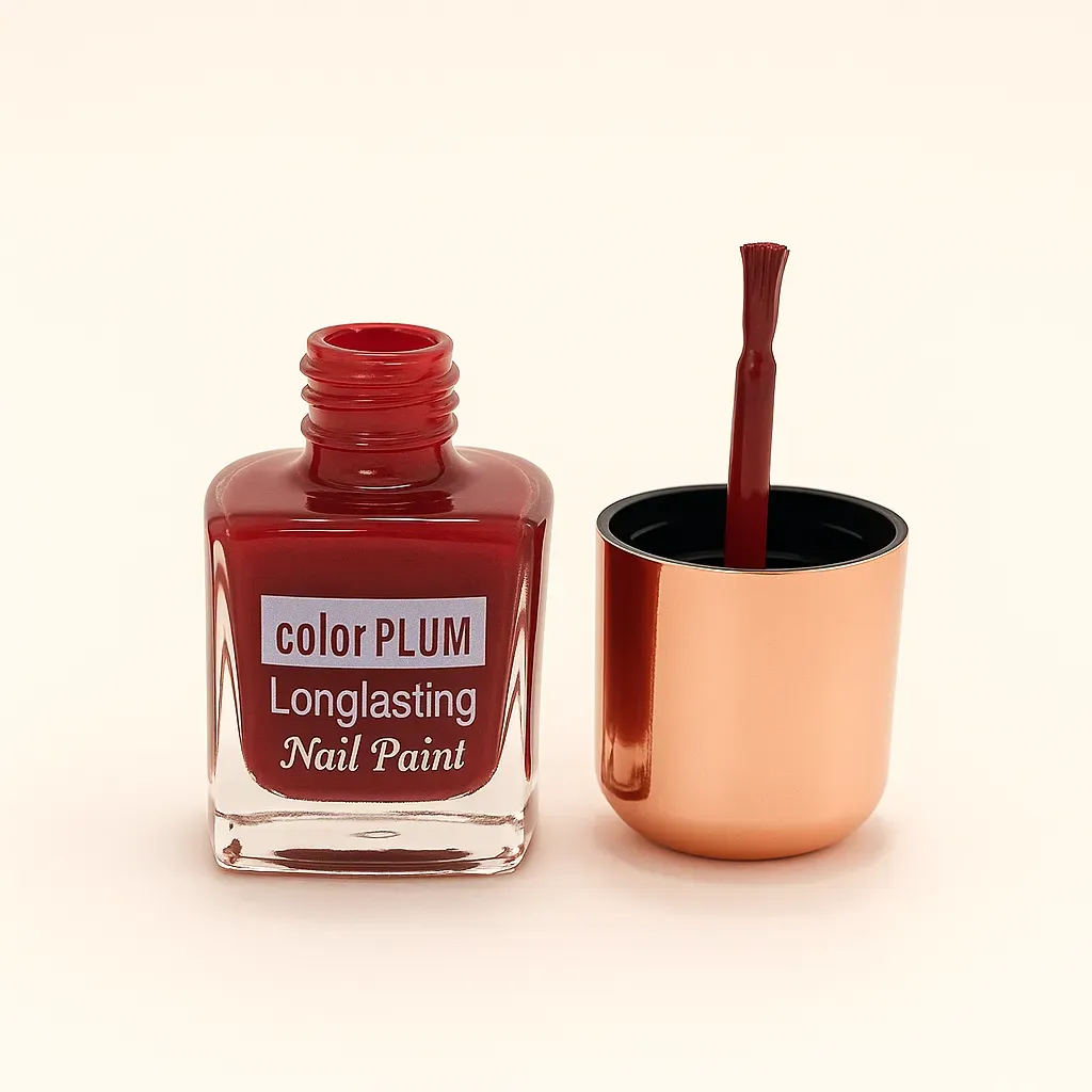 Color Plum Brick Red Longlasting Nail Paint