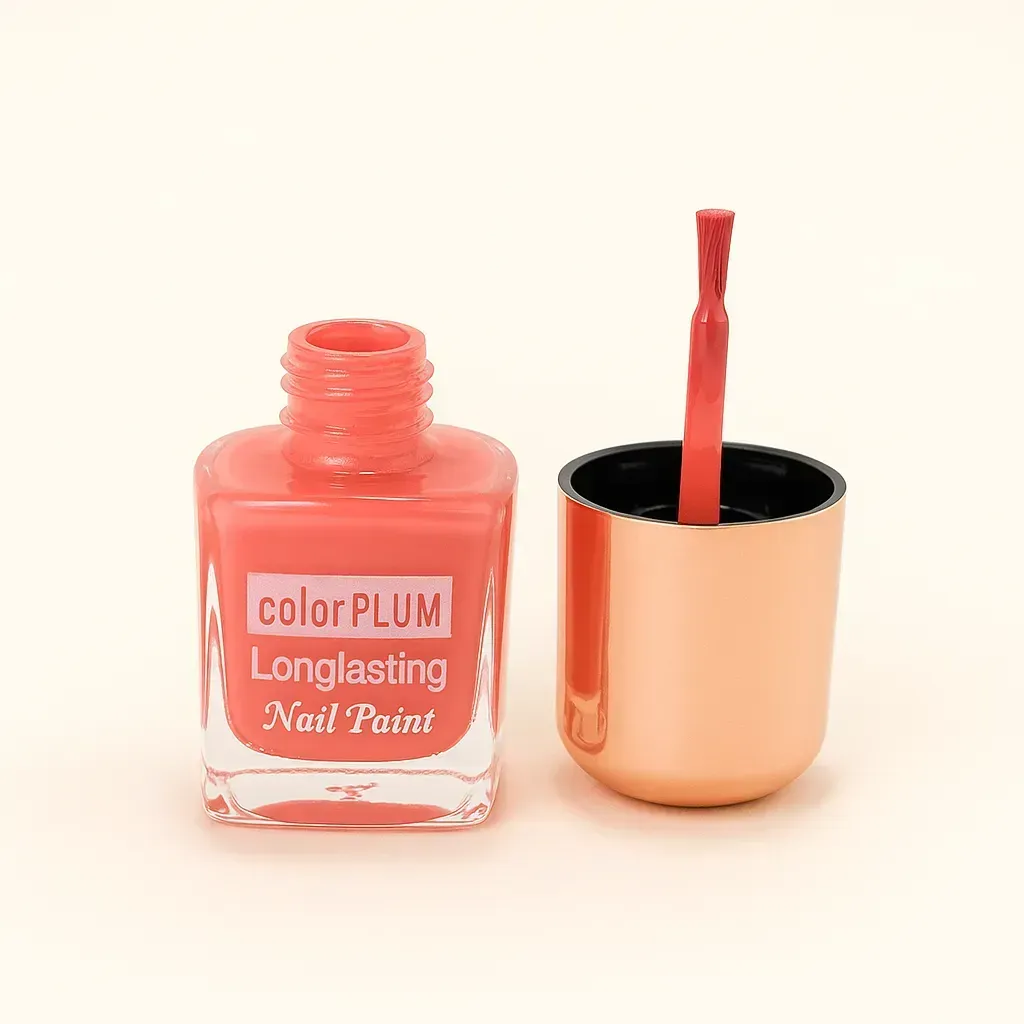 Color Plum Salmon Pink Longlasting Nail Paint 