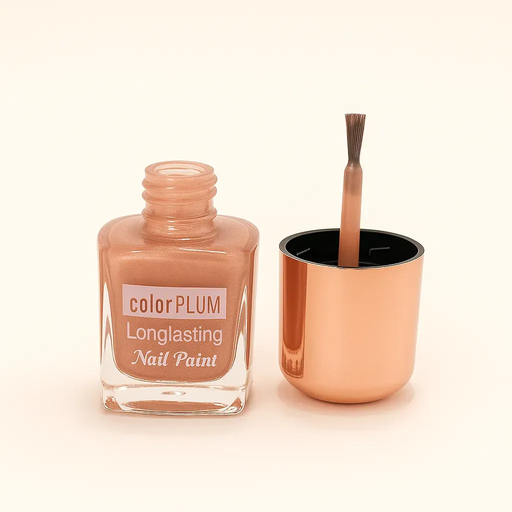 Color Plum Champagne Nude Shimmer Longlasting Nail Paint