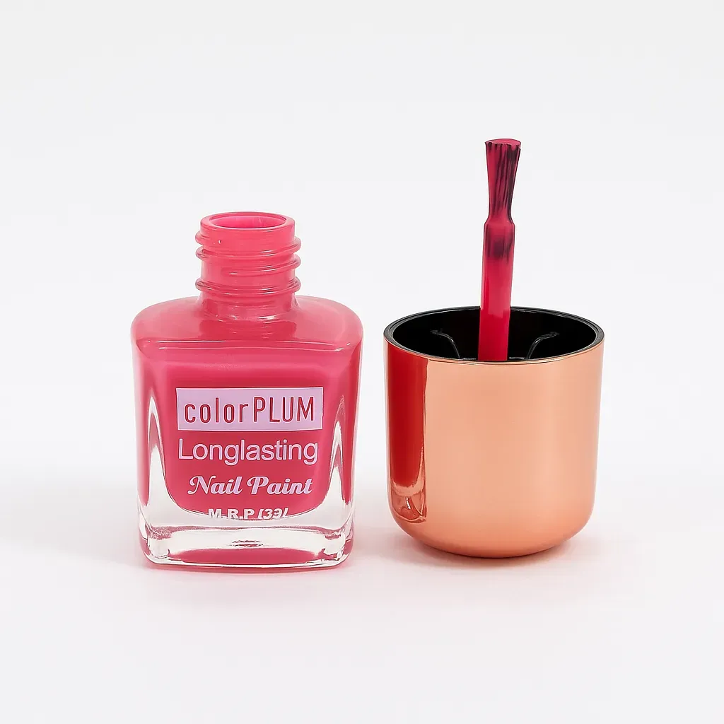 Color Plum Soft Pink Longlasting Nail Paint 
