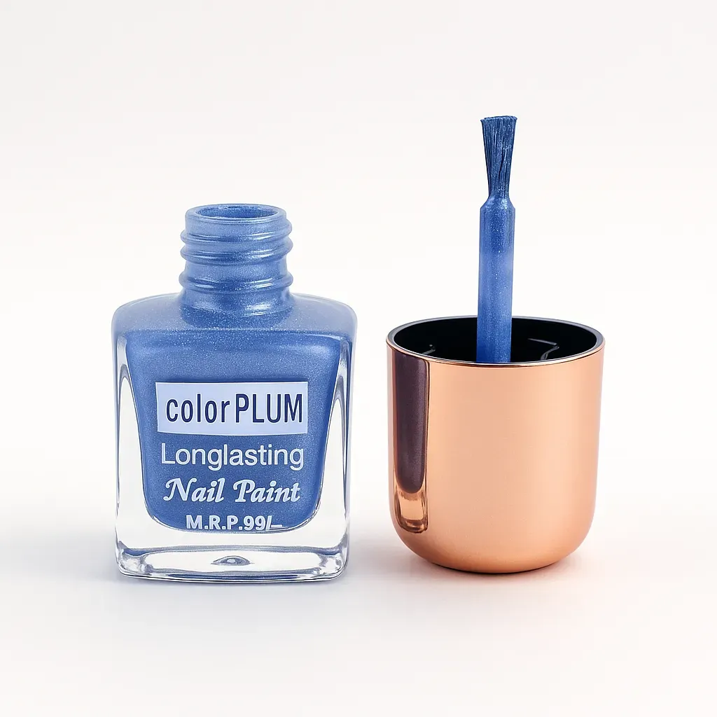 Color Plum Periwinkle Blue Shimmer Longlasting Nail Paint – 9ml