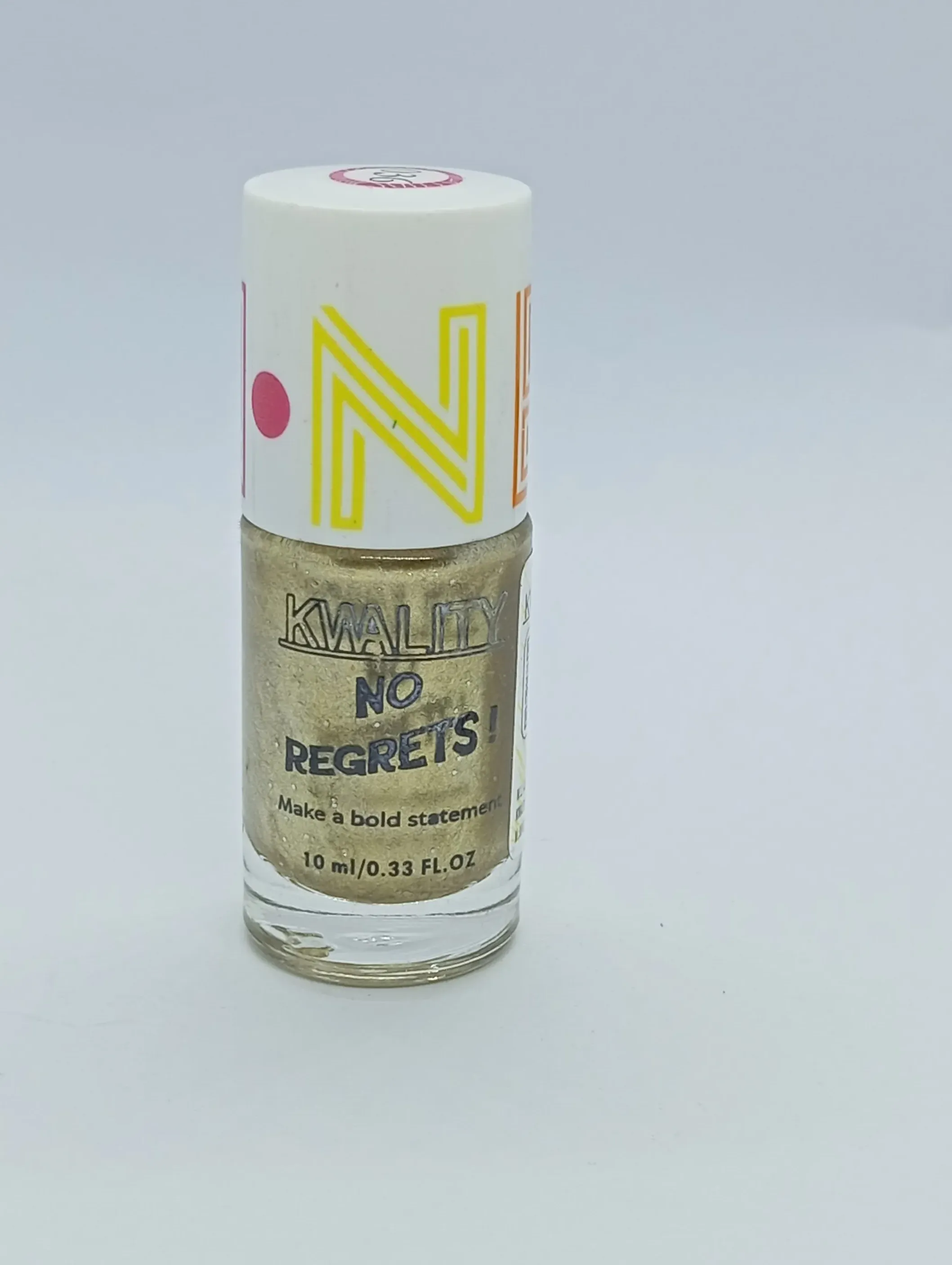  KWALITY No Regrets! Gold Shimmer Nail Polish | Metallic Finish | 10ml
