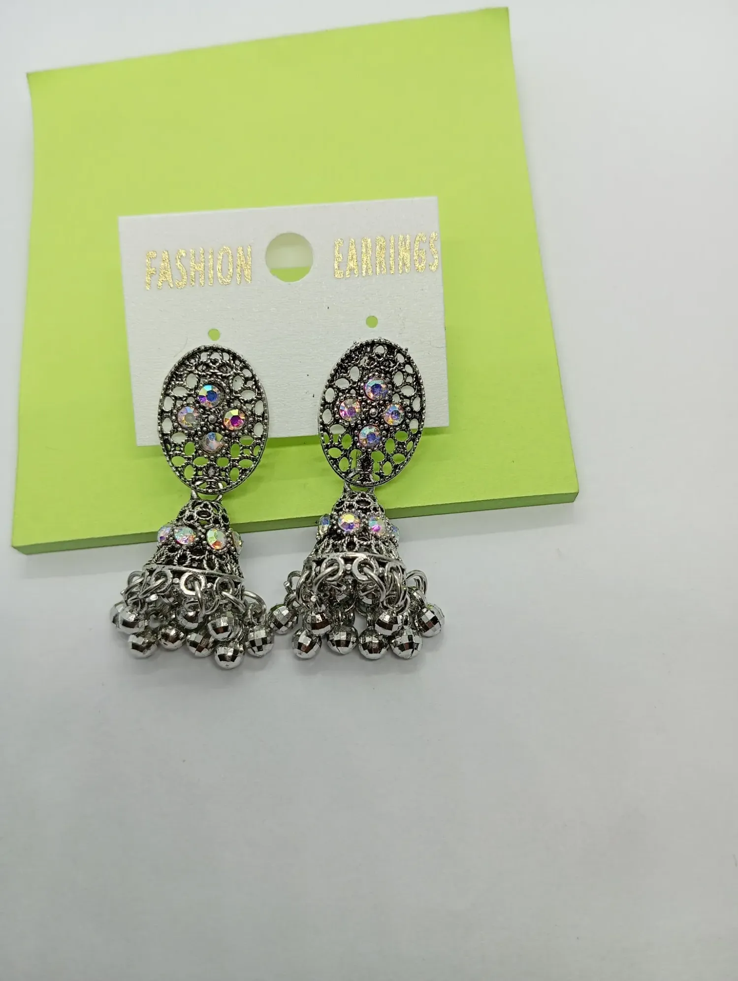 Oxidised Silver Ethnic Jhumka Earrings for Women