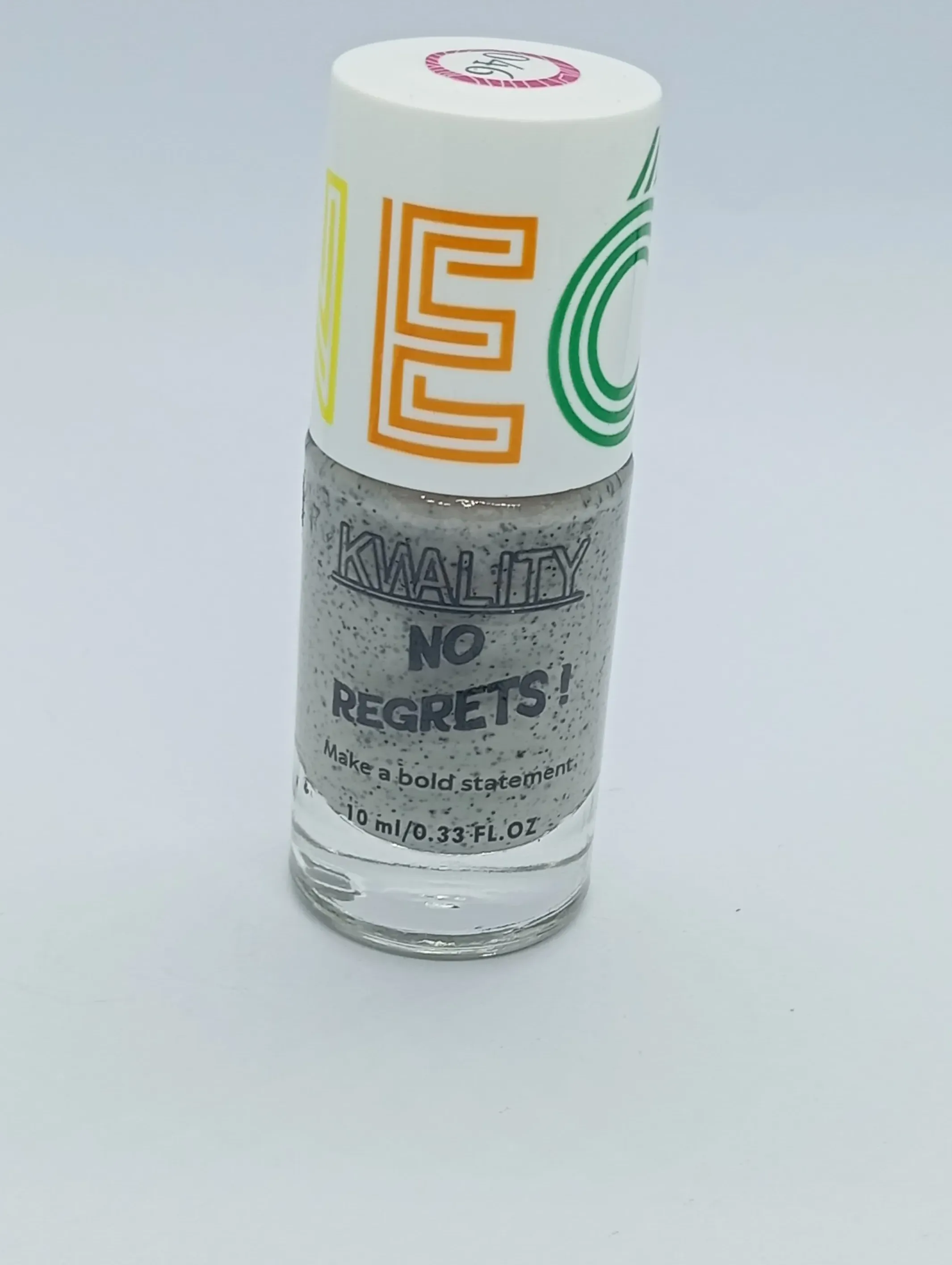 KWALITY No Regrets! Grey Speckled Nail Polish | Unique Textured Finish | 10ml