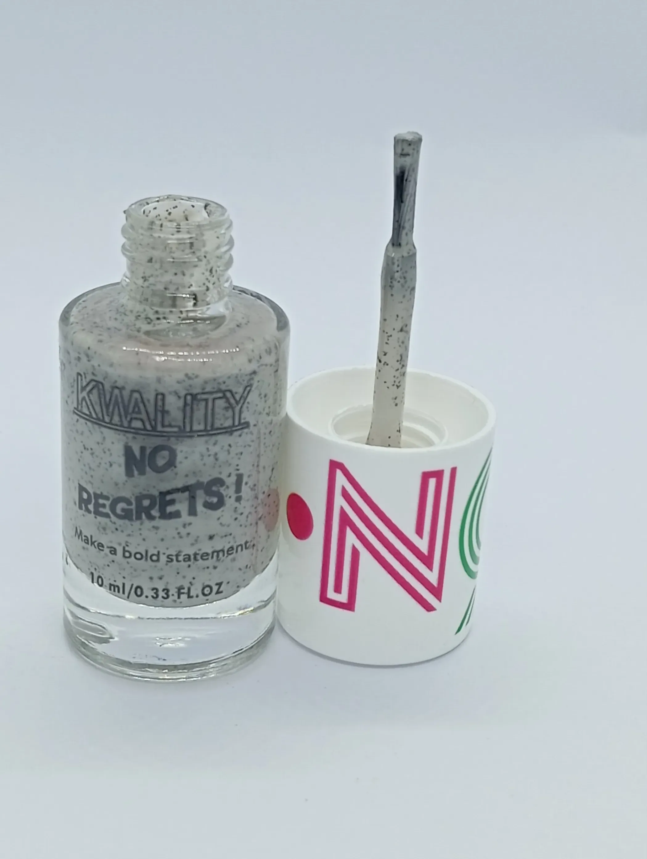  KWALITY No Regrets! Grey Speckled Nail Polish | Unique Textured Finish | 10ml