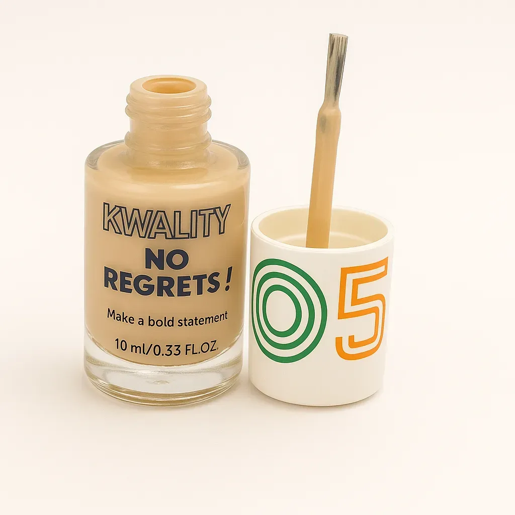 KWALITY No Regrets! Nude Beige Nail Polish | Subtle Matte Finish | 10ml