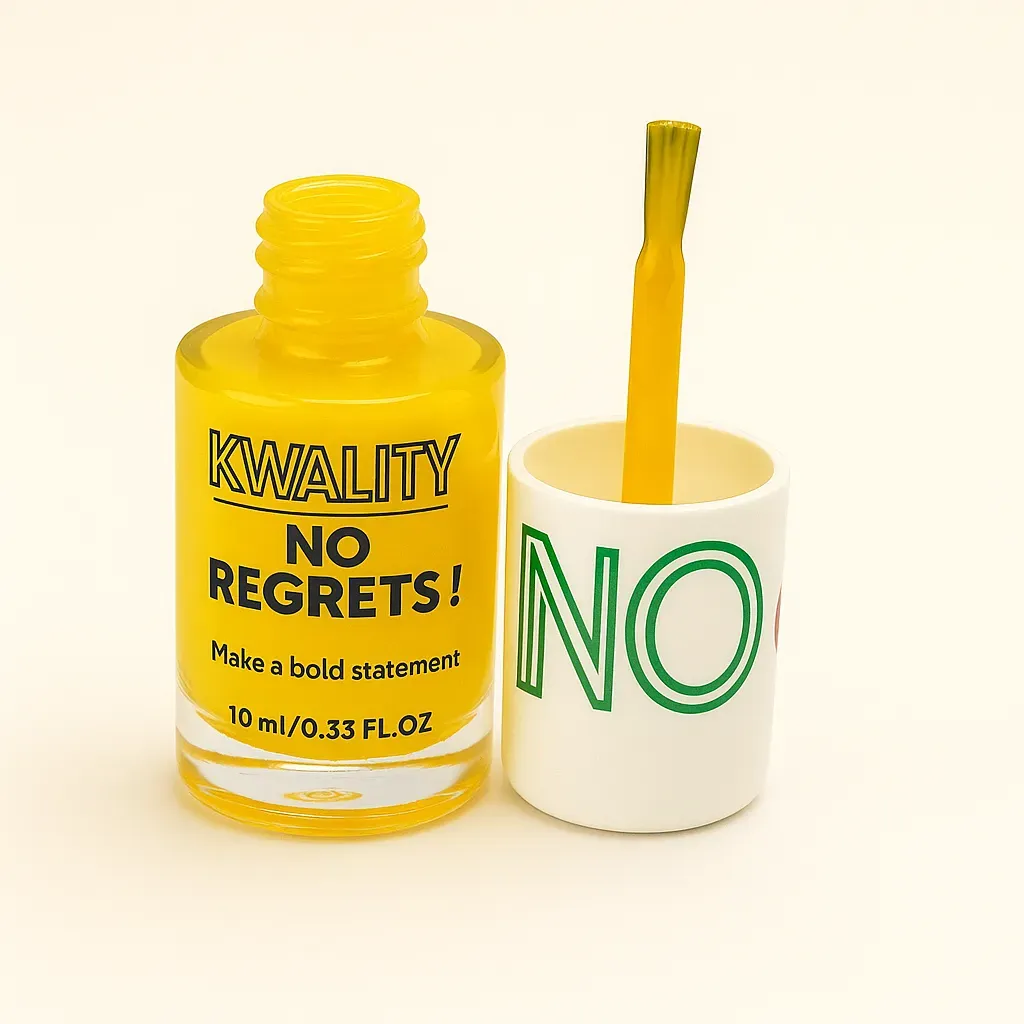 KWALITY No Regrets! Yellow Nail Polish | Vibrant Glossy Finish | 10ml