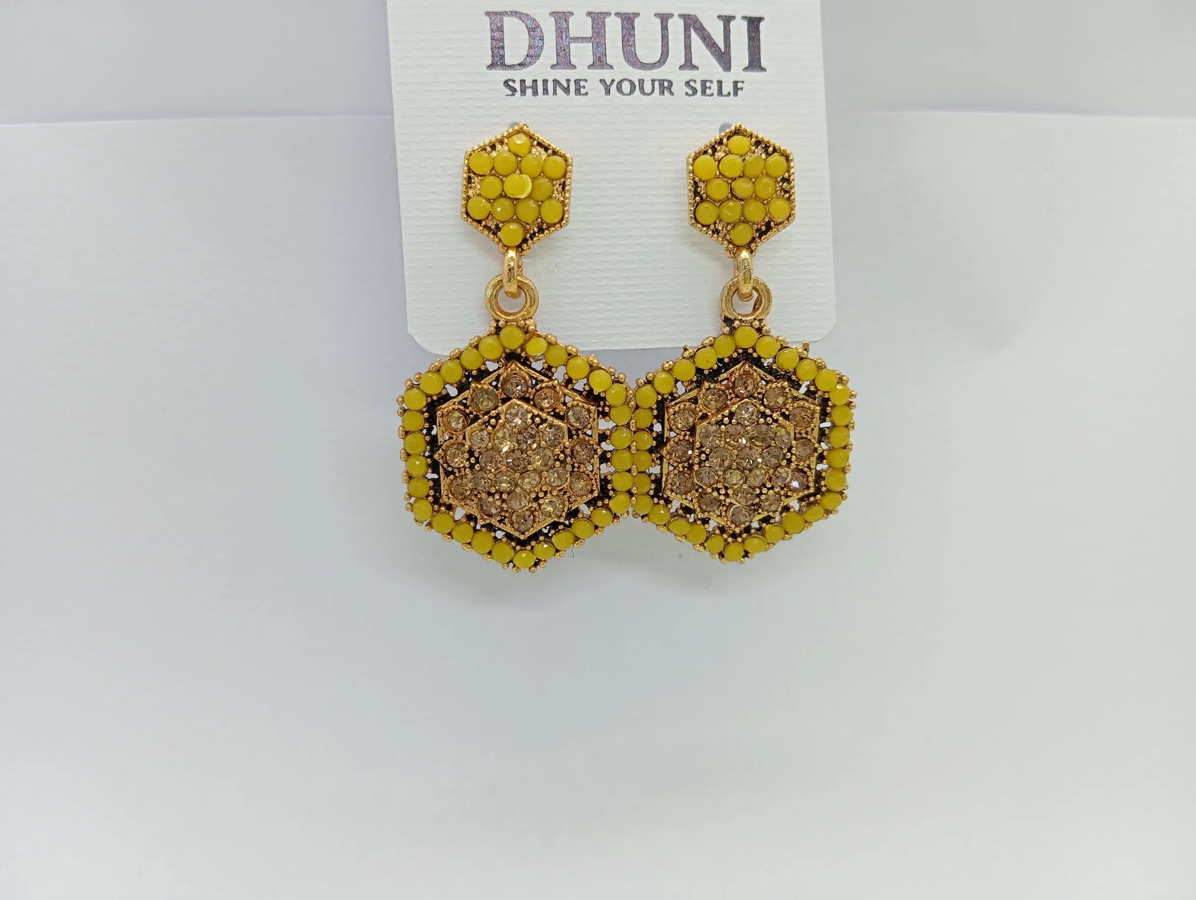 Dhuni Hexagonal Earrings