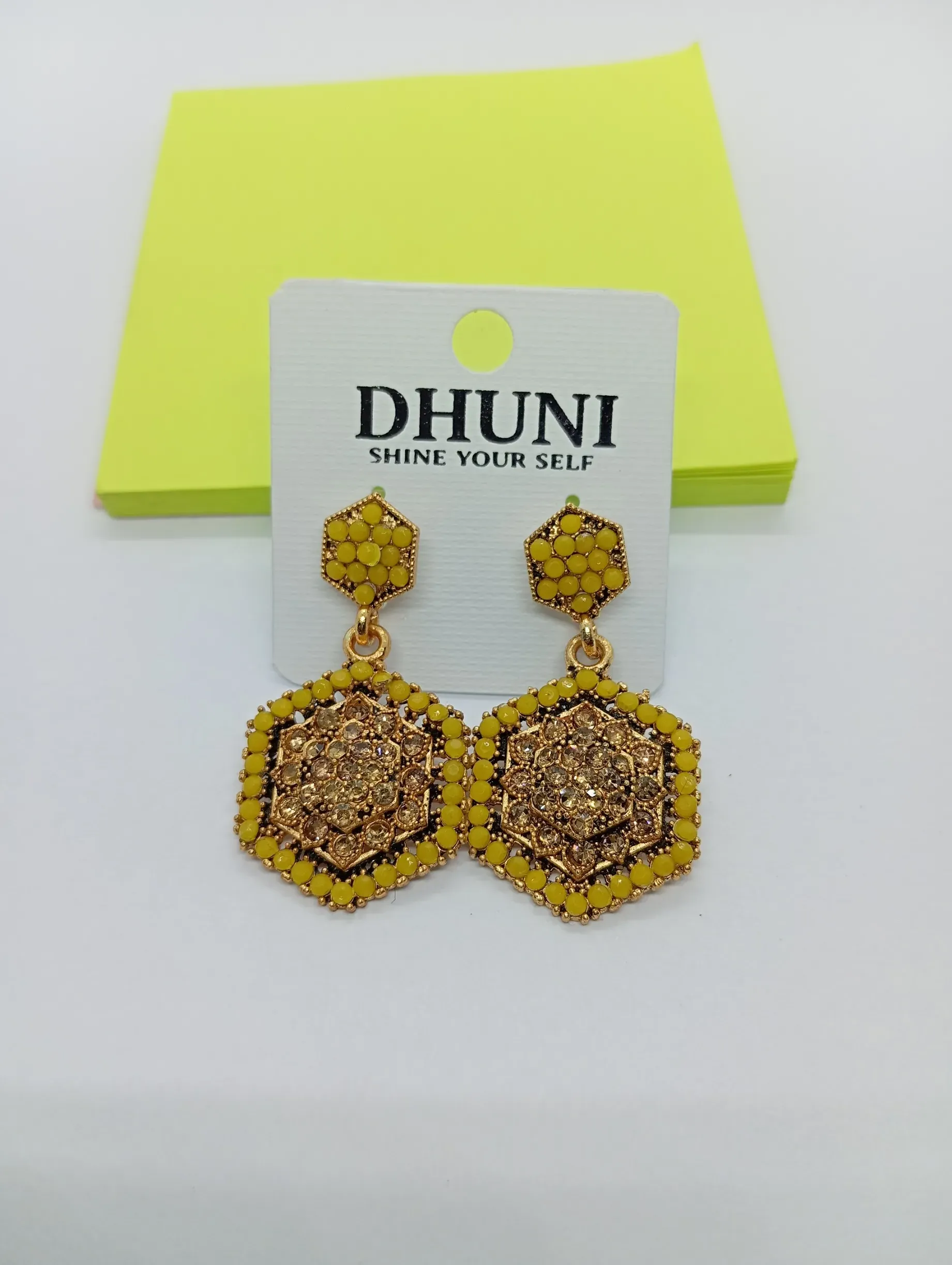 Dhuni Hexagonal Earrings