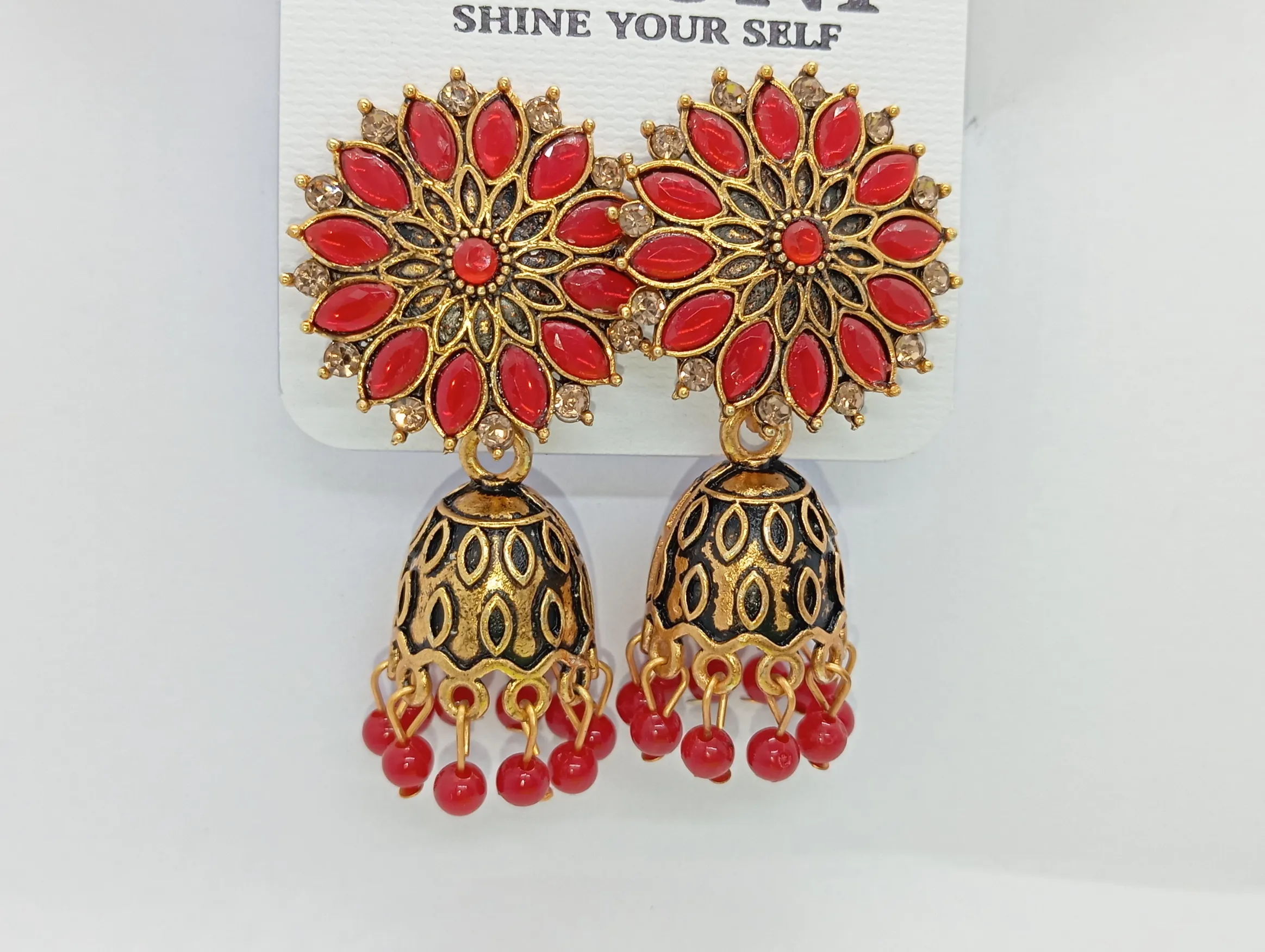 Floral Jhumka Earrings