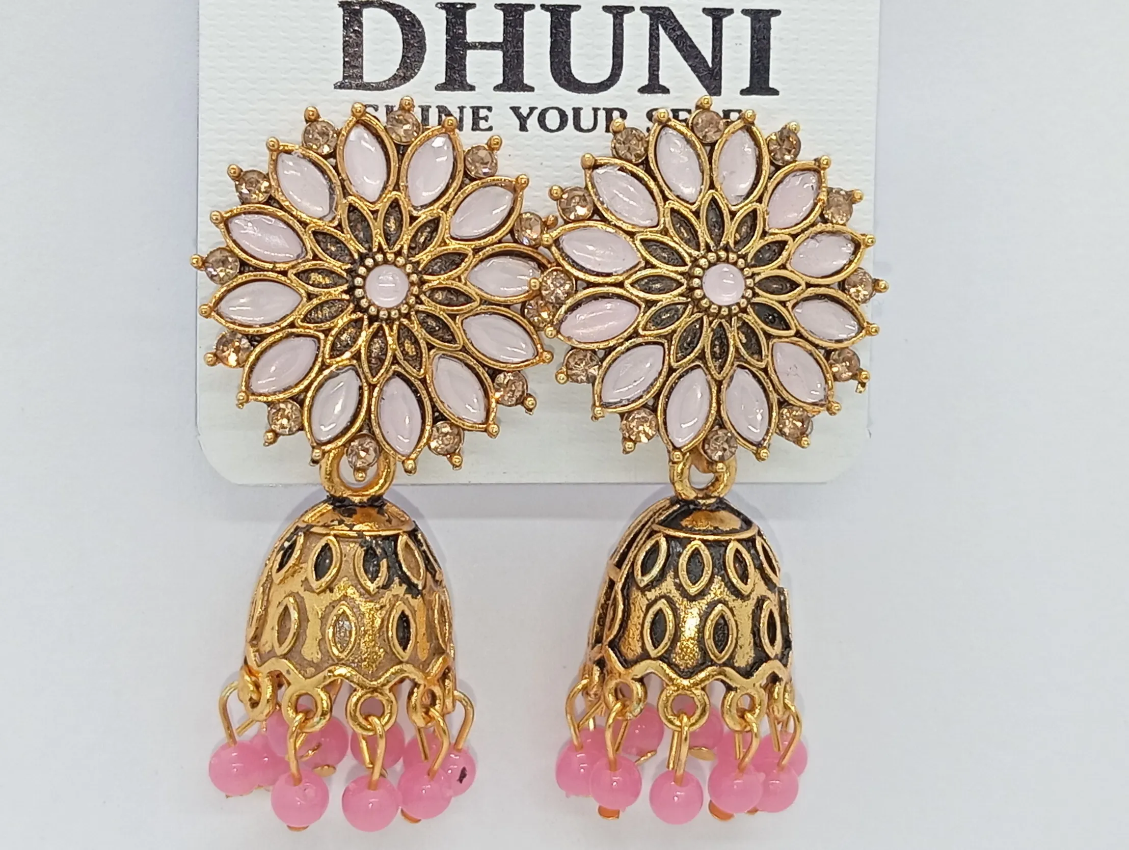 Dhuni Floral Jhumka Earrings