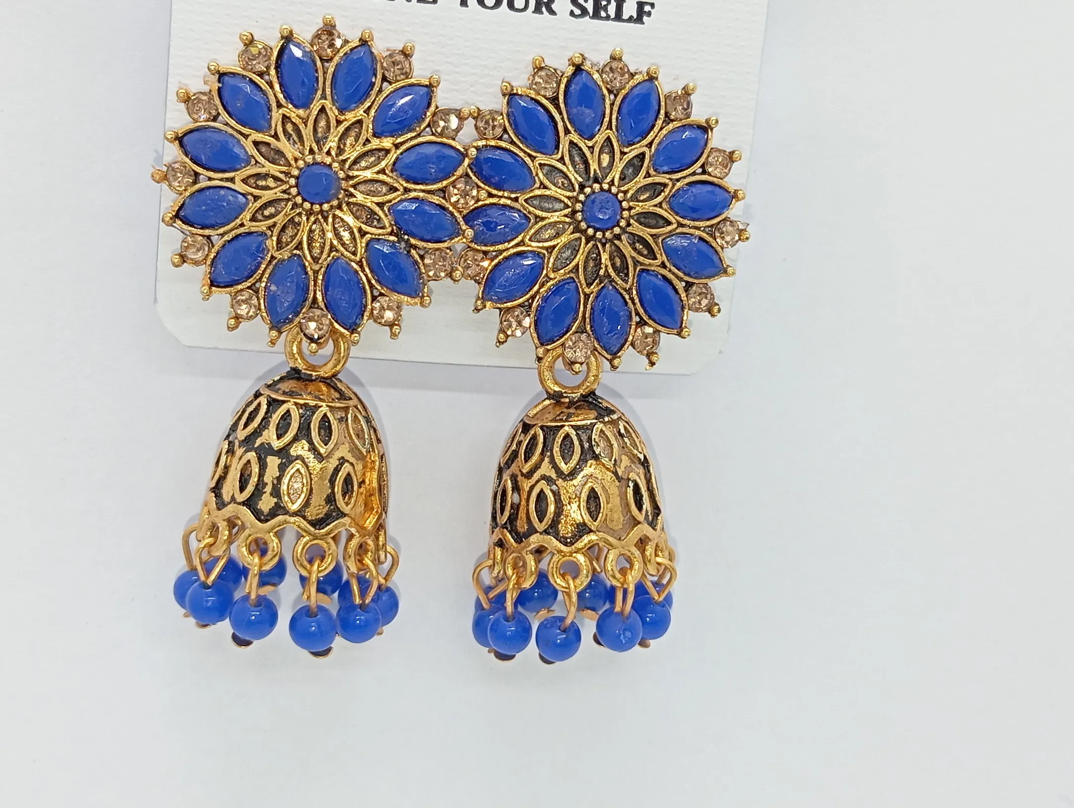Floral Jhumka Earrings