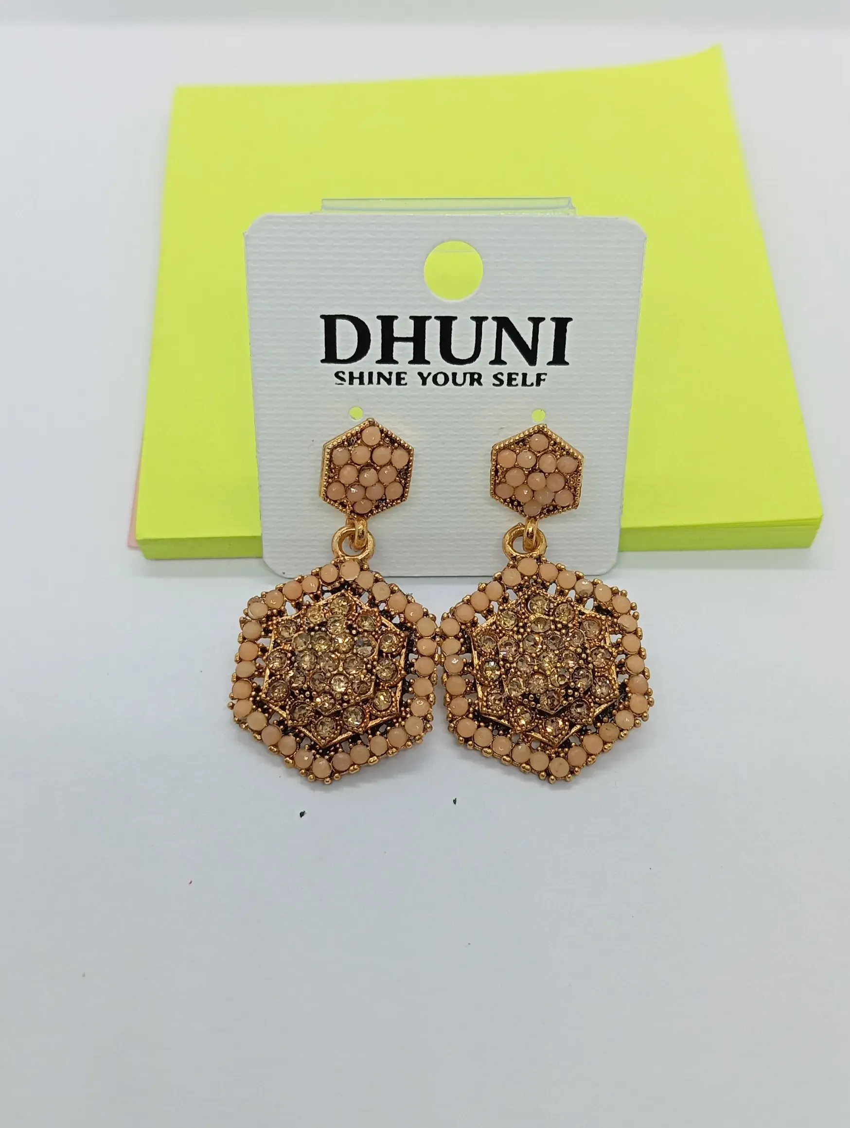 Dhuni Hexagonal Earrings