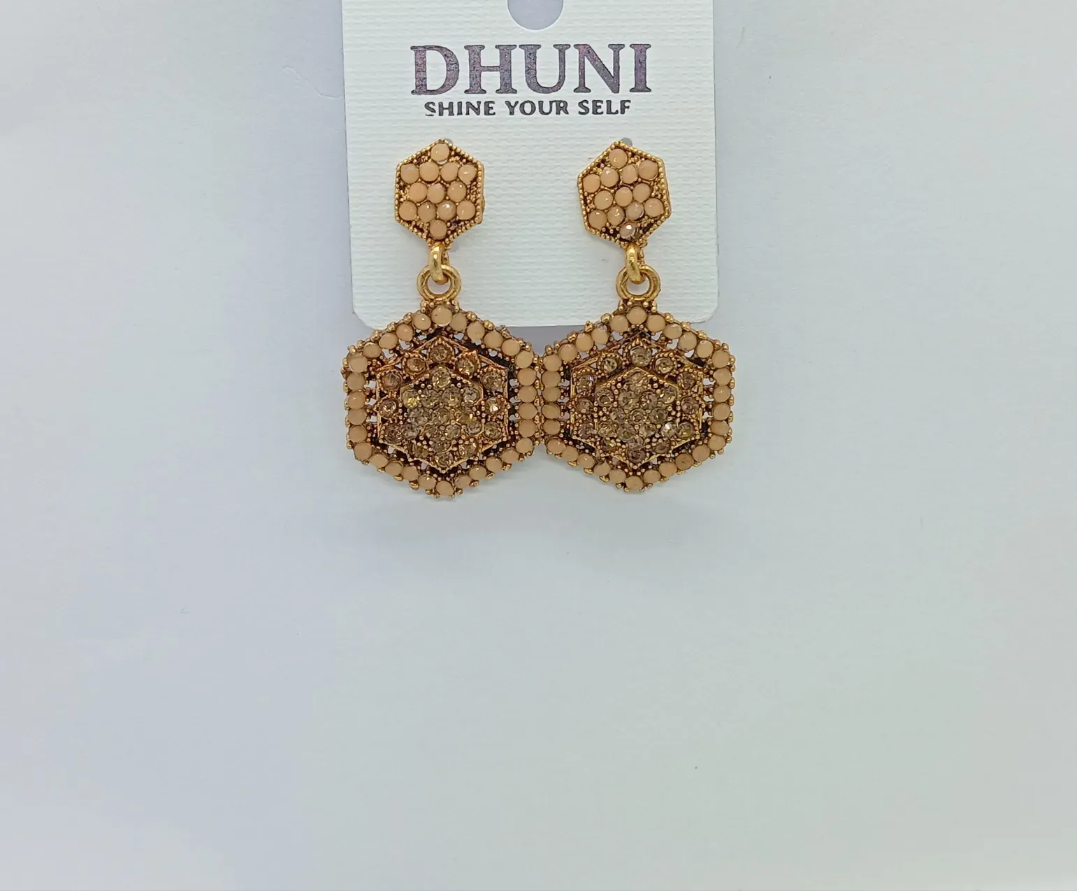 Dhuni Hexagonal Earrings