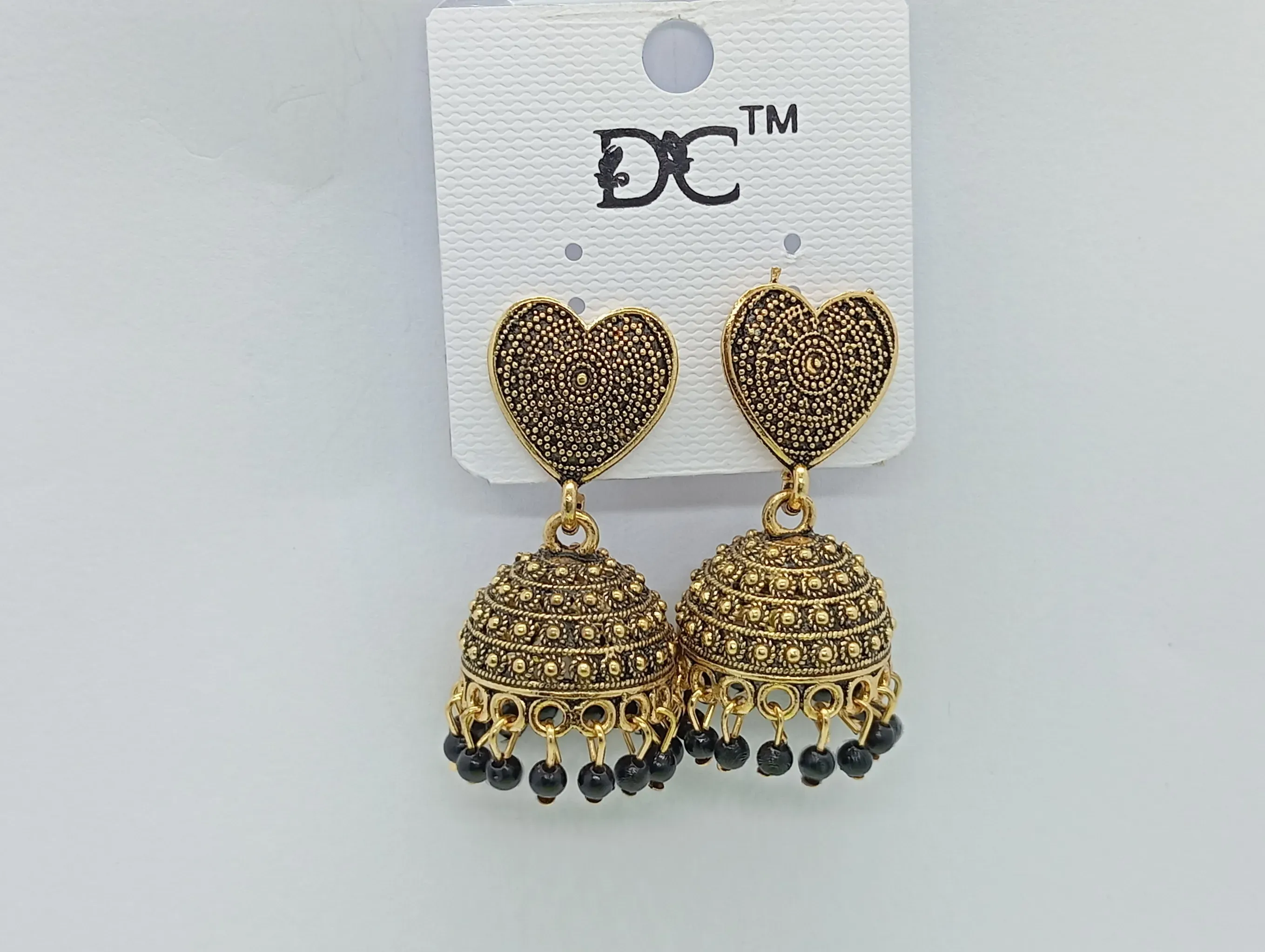 Heart Jhumka Earrings