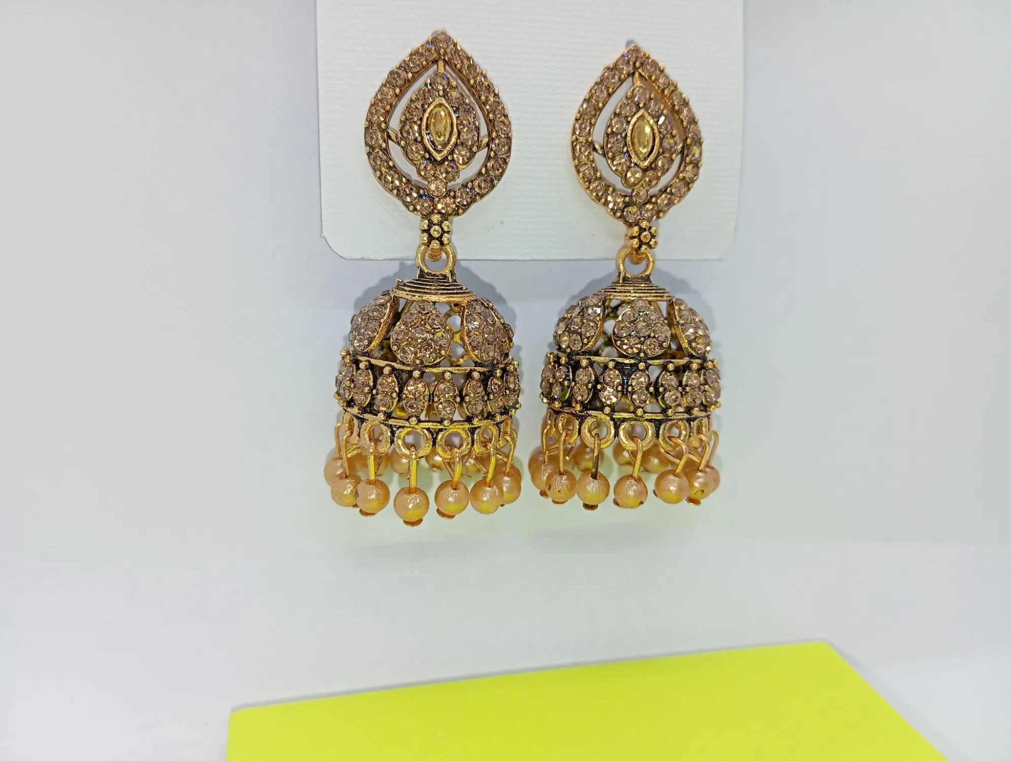 Gold Jhumka Earrings