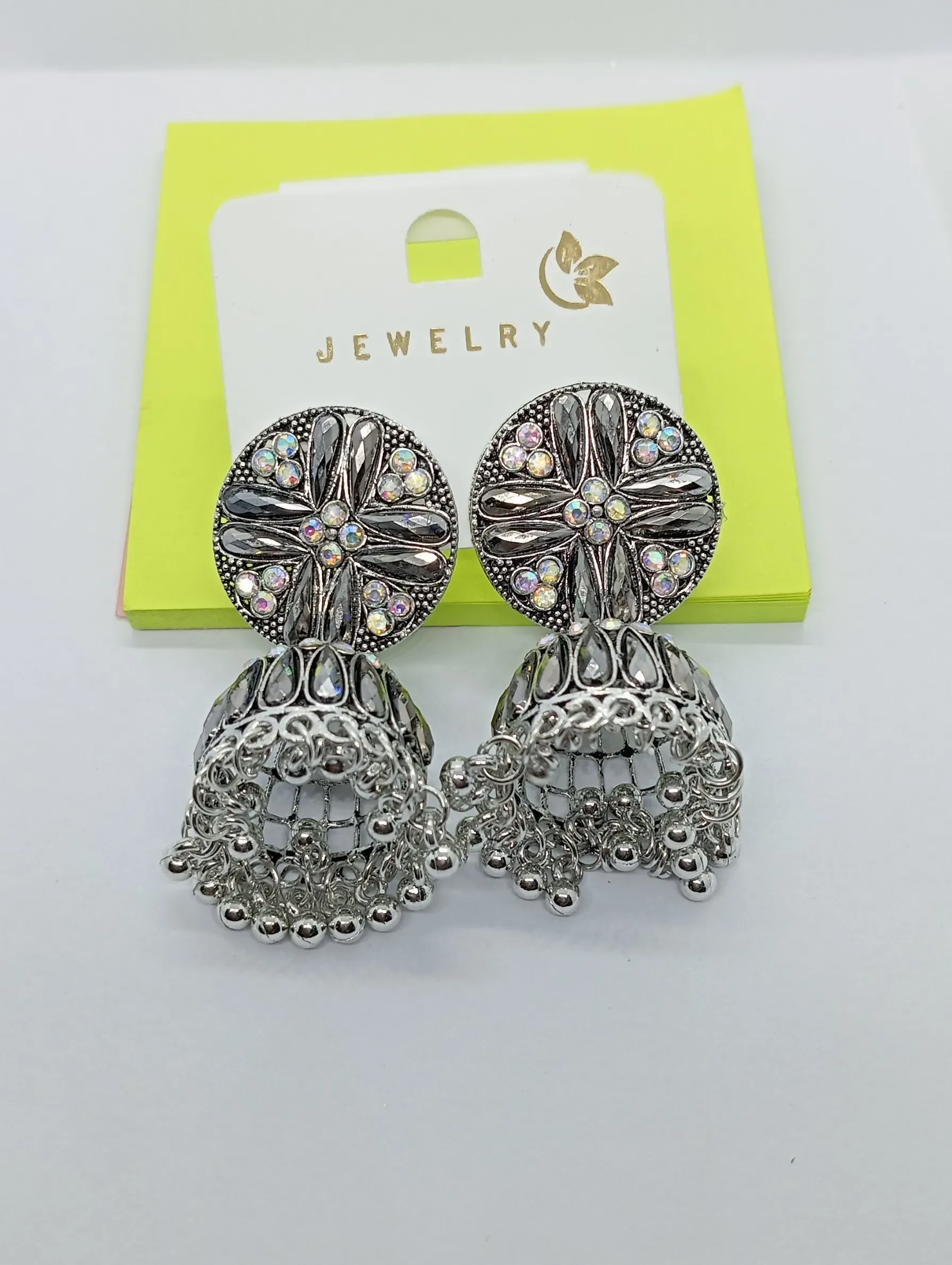 Silver Jhumka Earrings