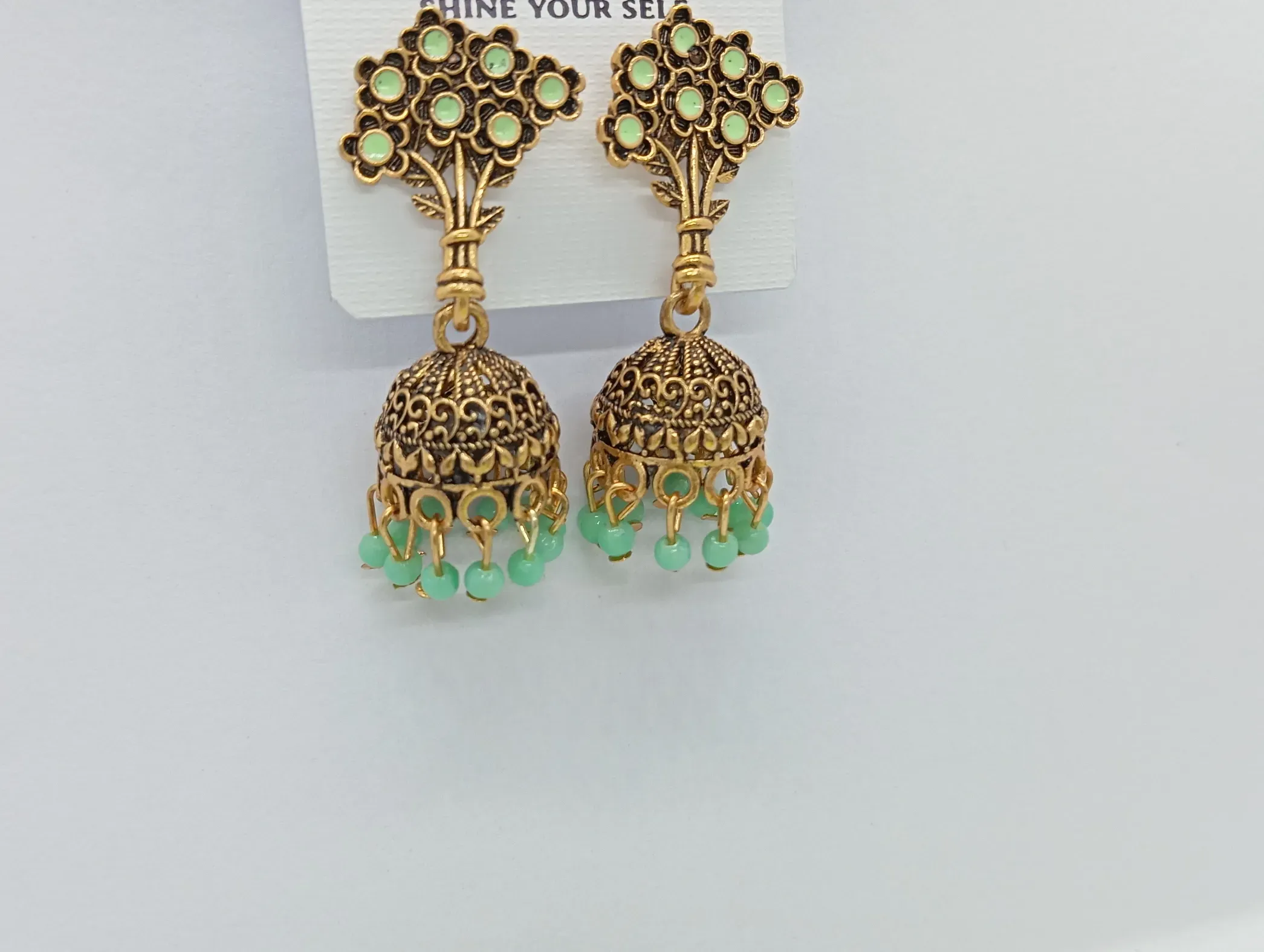 Floral Jhumka Earrings