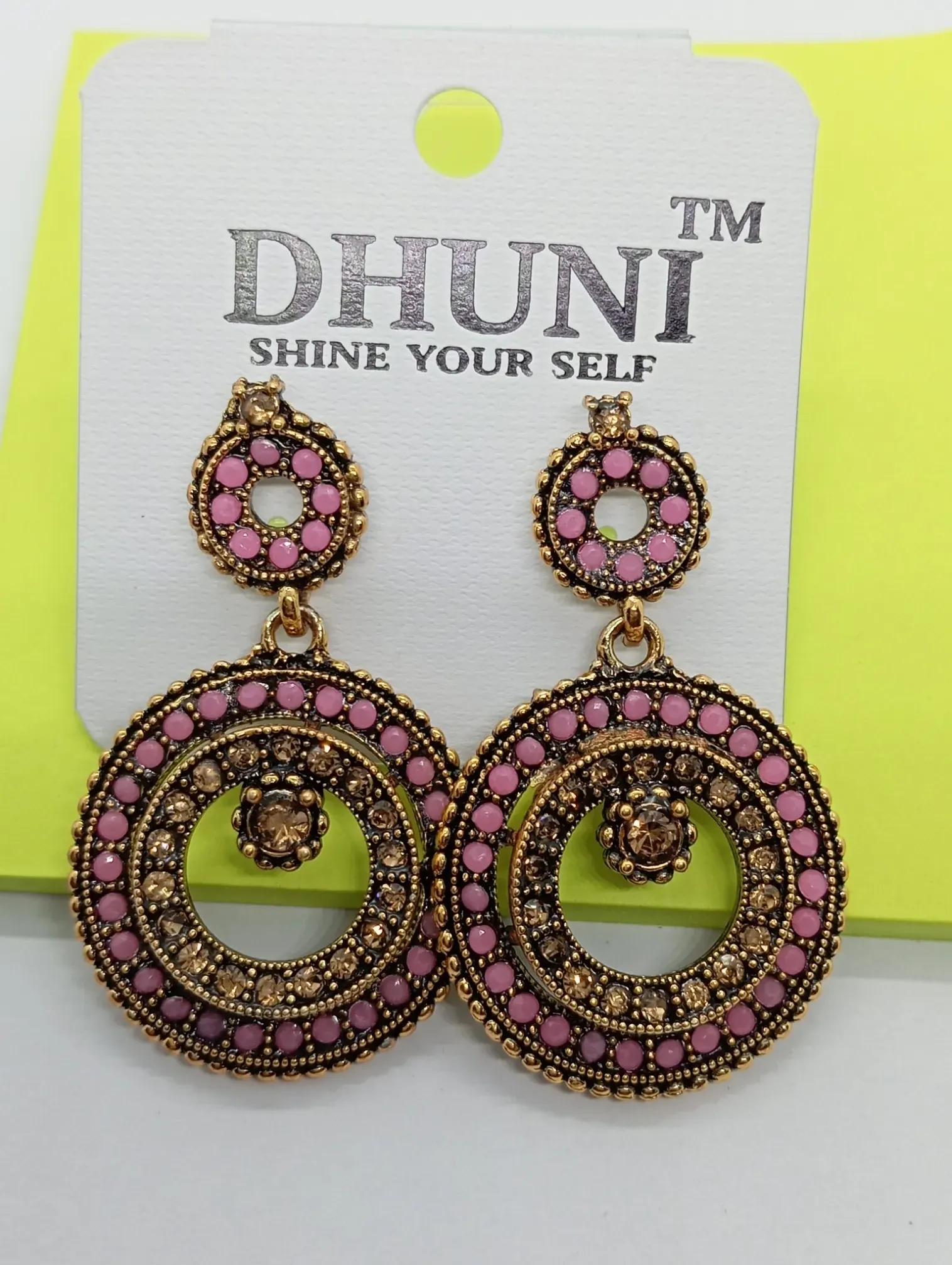 Dhuni Circular Drop Earrings