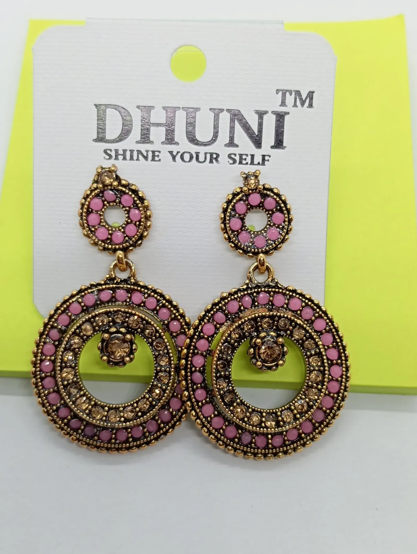 Dhuni Circular Drop Earrings