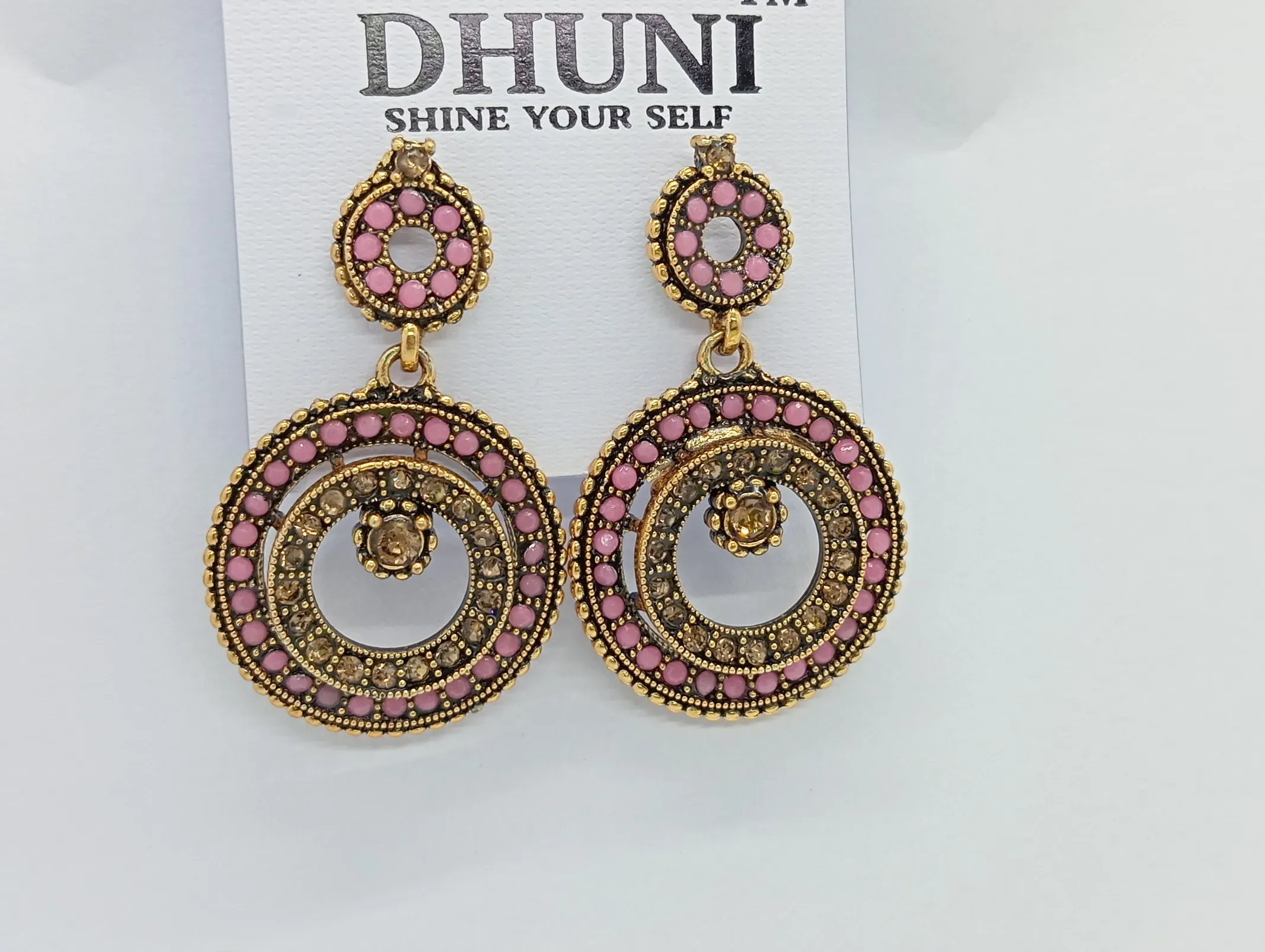 Dhuni Circular Drop Earrings