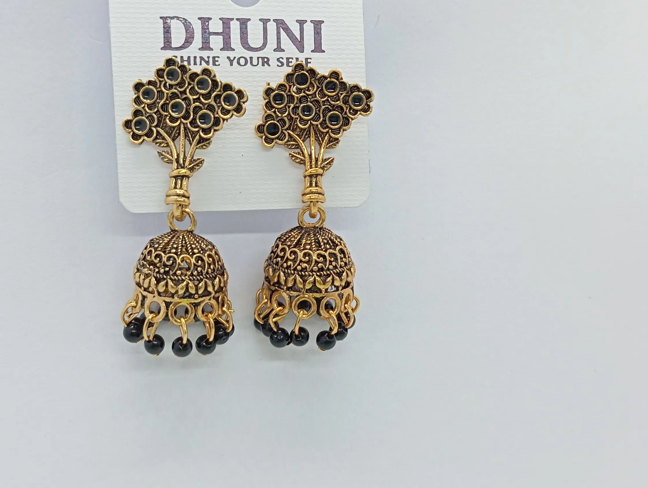 Floral Jhumka Earrings