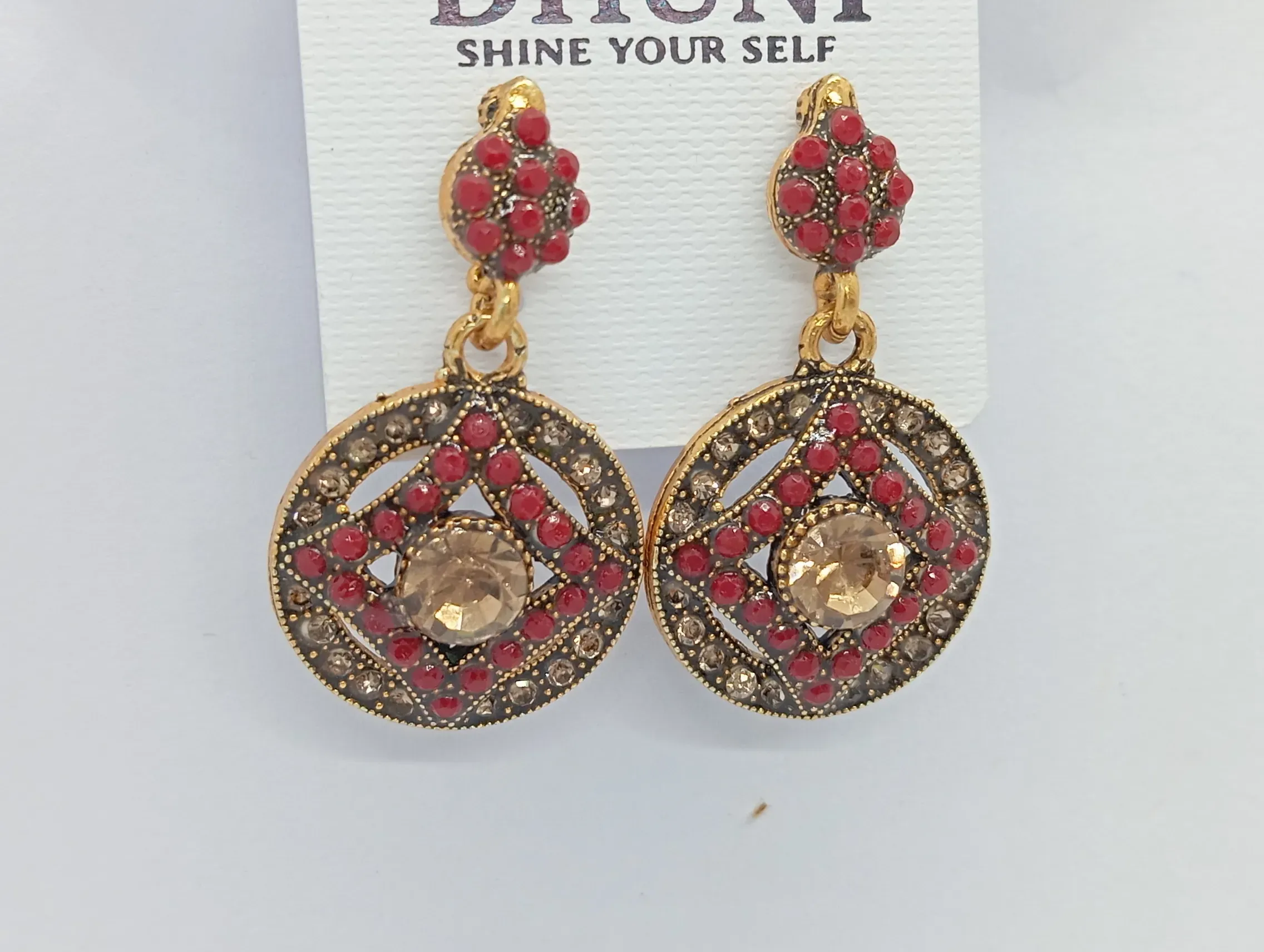 Ethnic Stone Studded Earrings