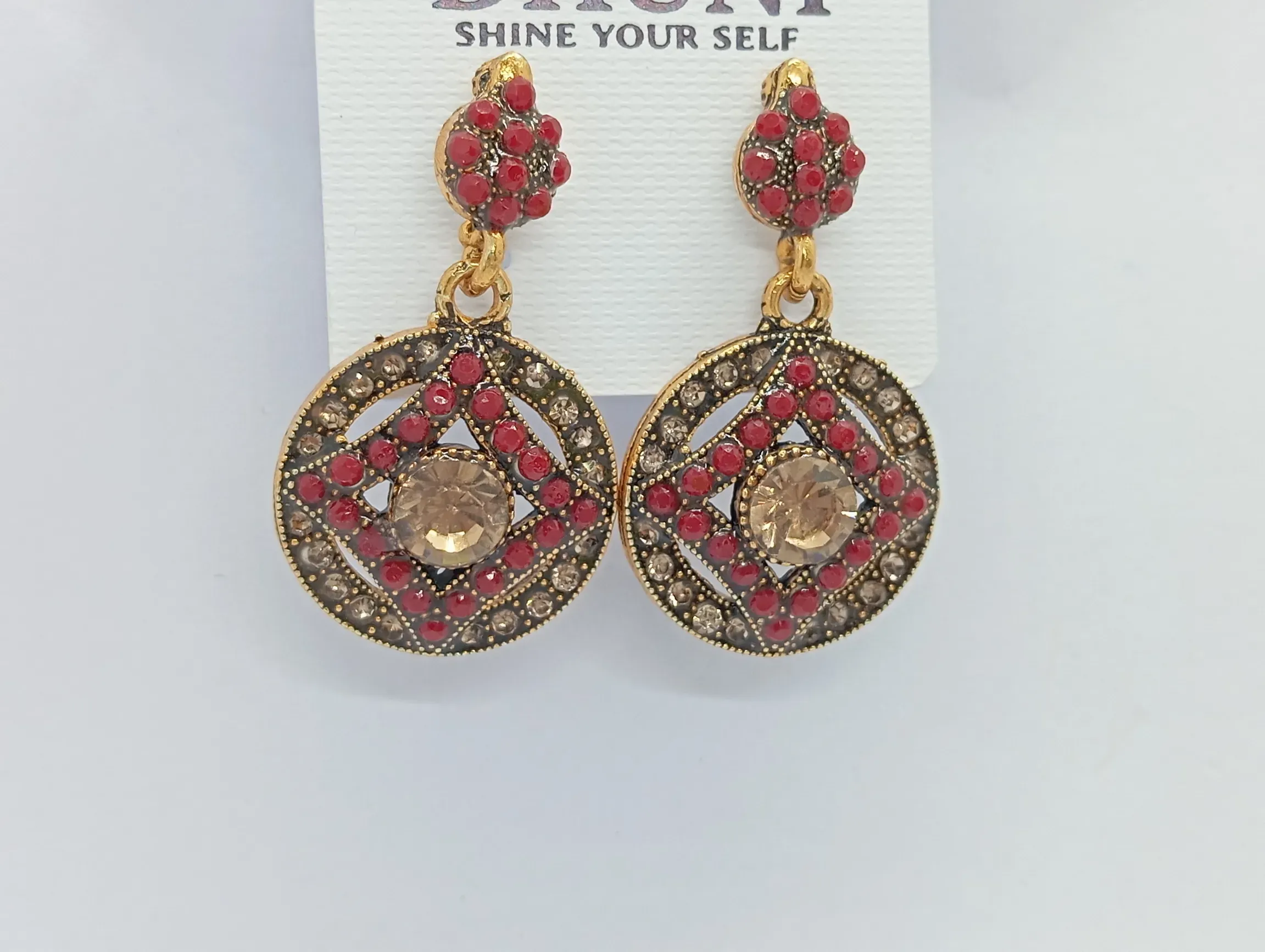 Ethnic Stone Studded Earrings