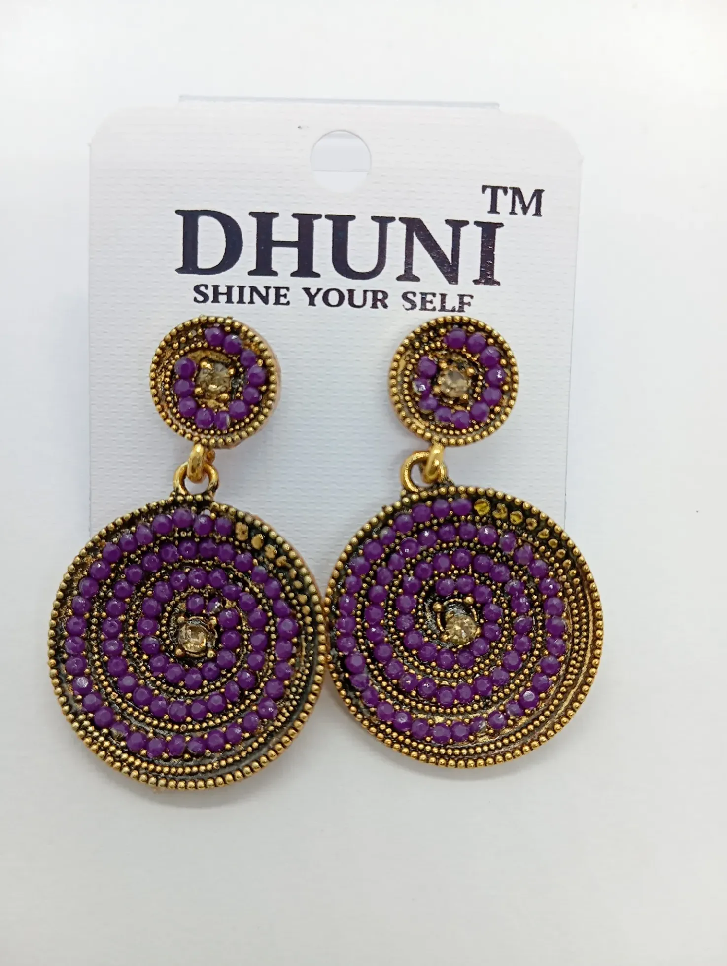 Dhuni Beaded Circular Earrings