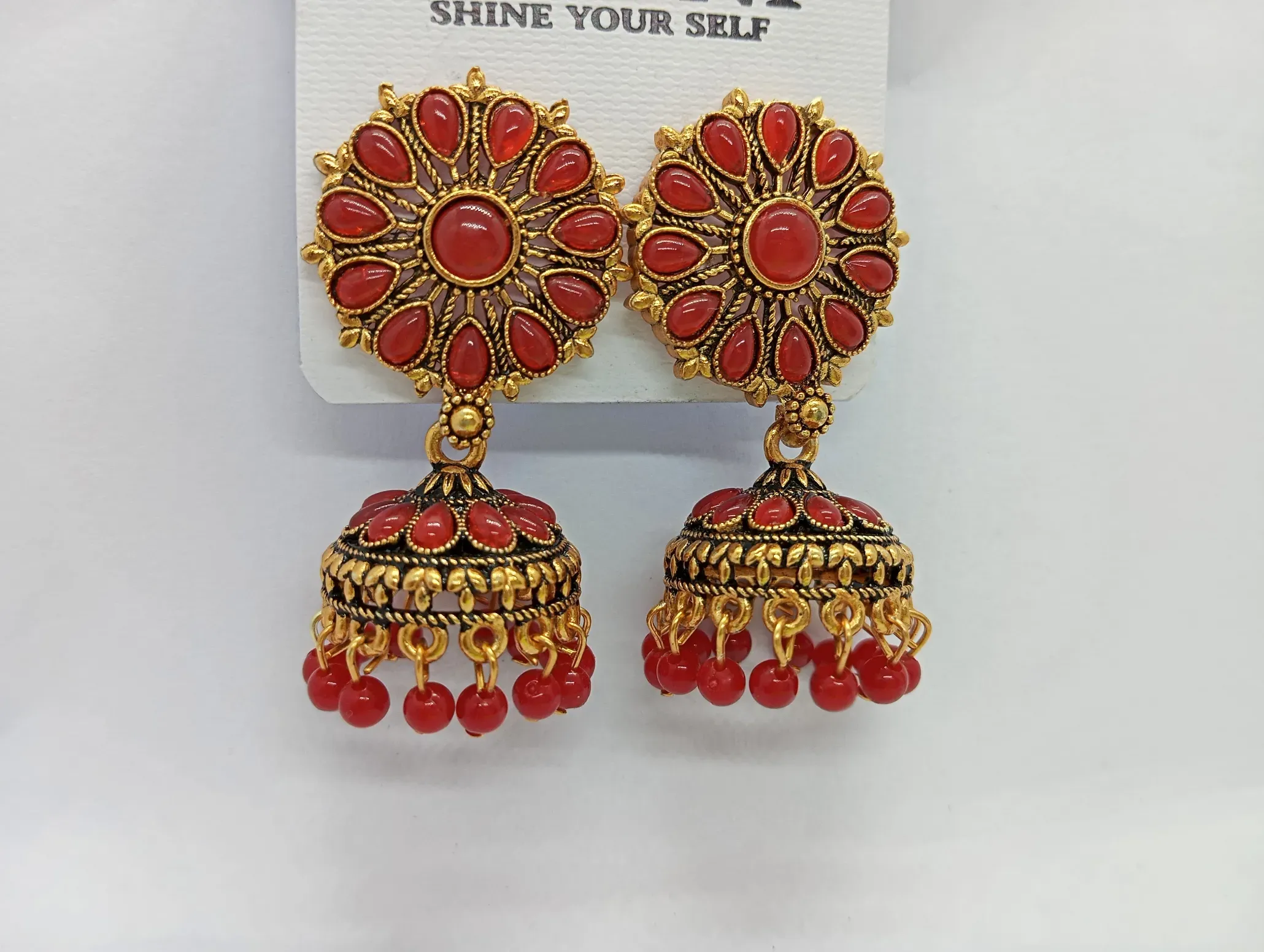 Floral Jhumka Earrings