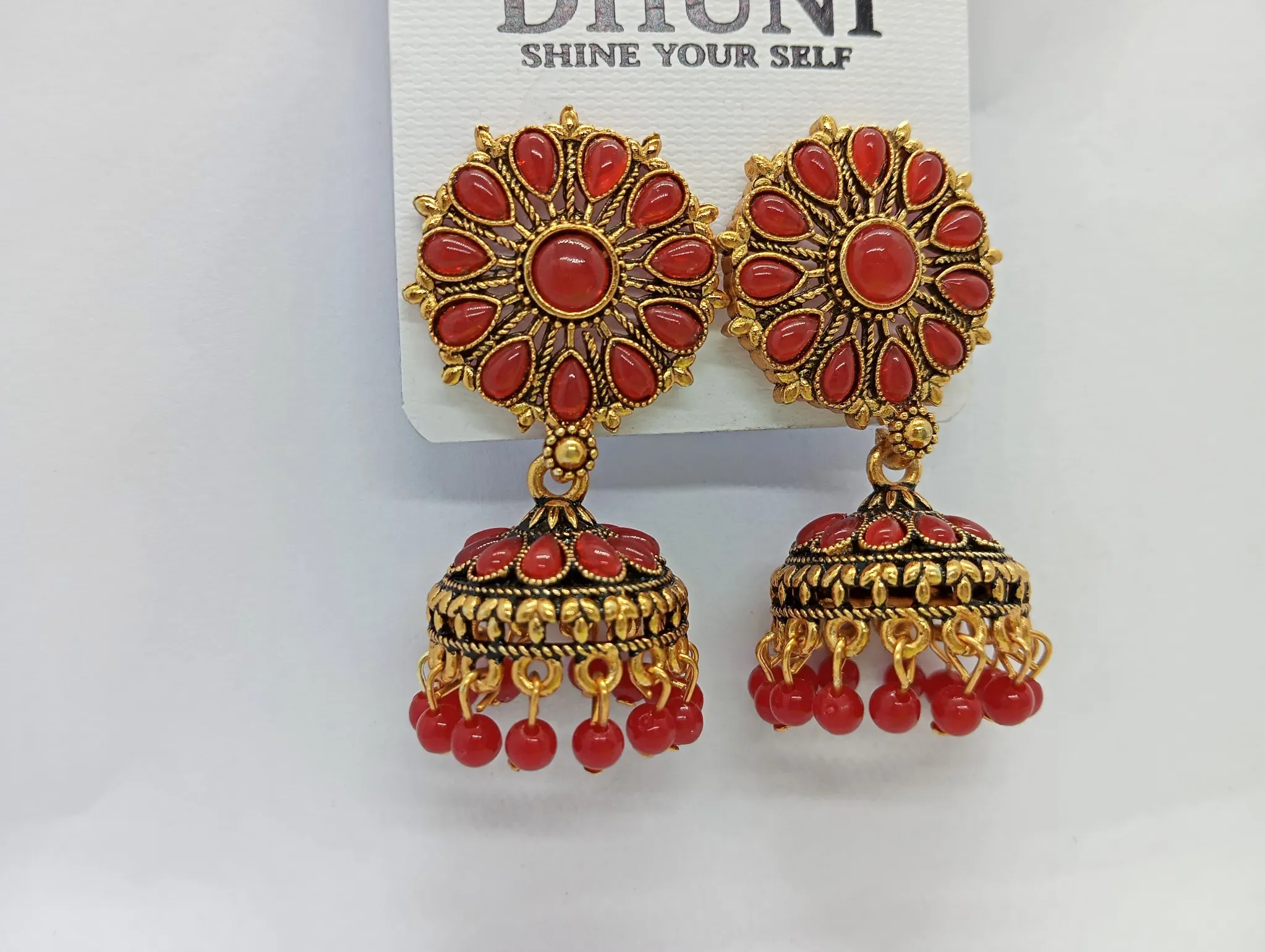 Floral Jhumka Earrings