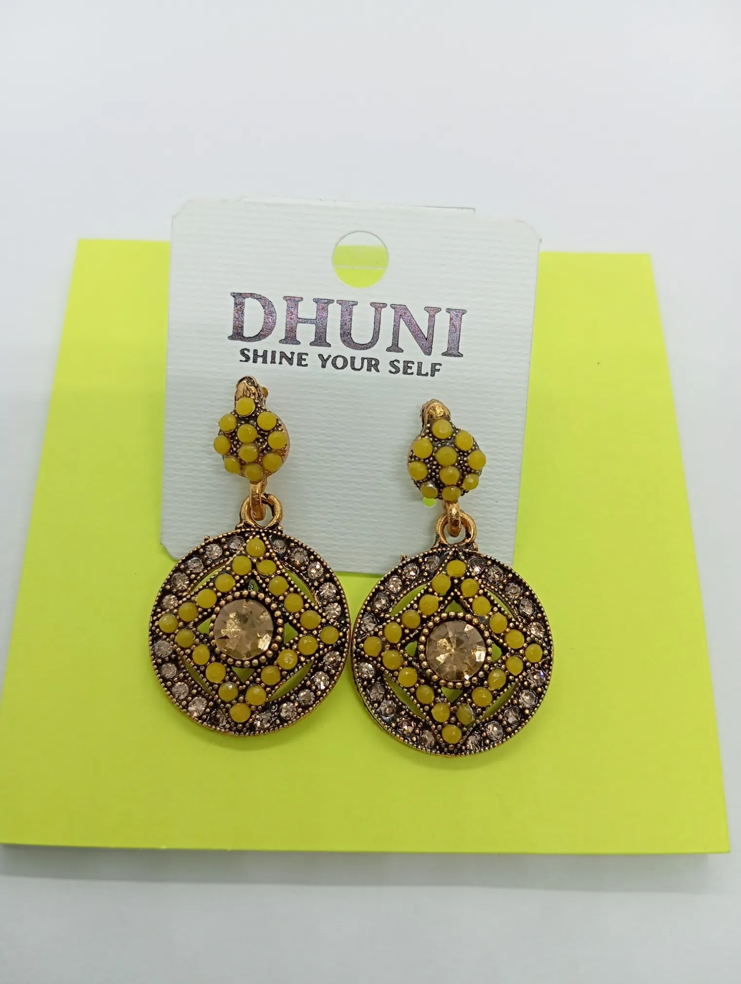 Ethnic Round Drop Earrings