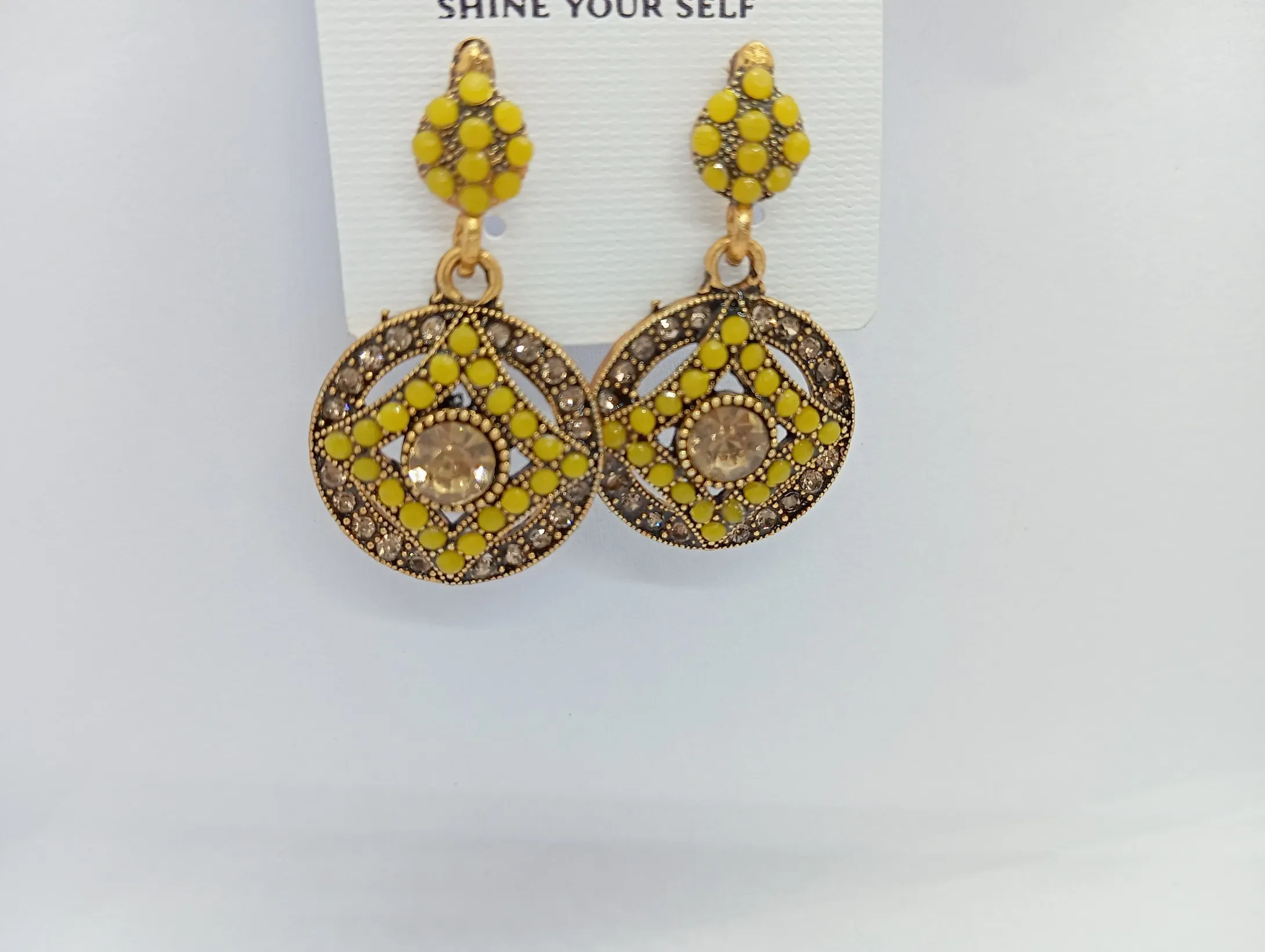 Ethnic Round Drop Earrings