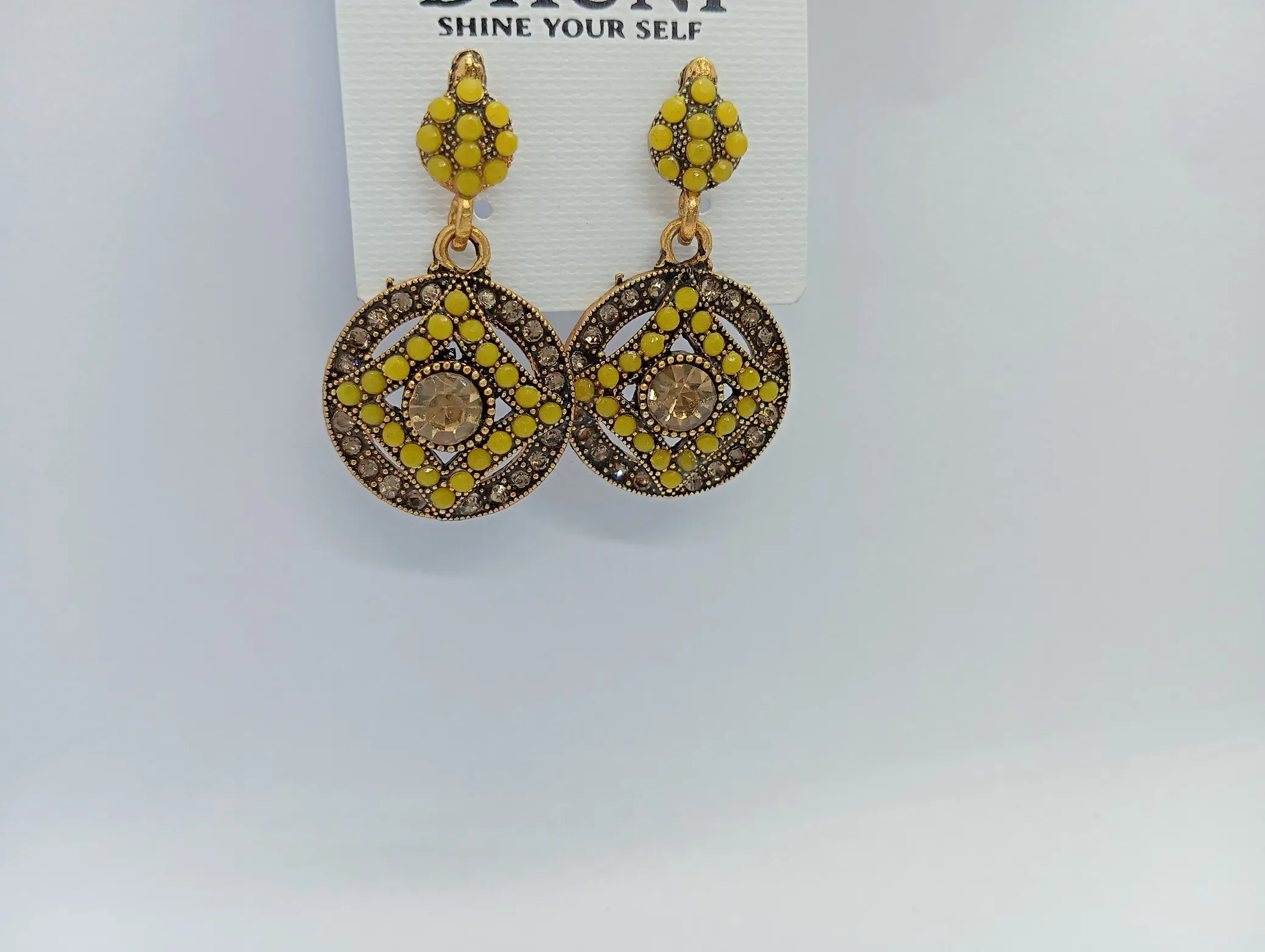 Ethnic Round Drop Earrings