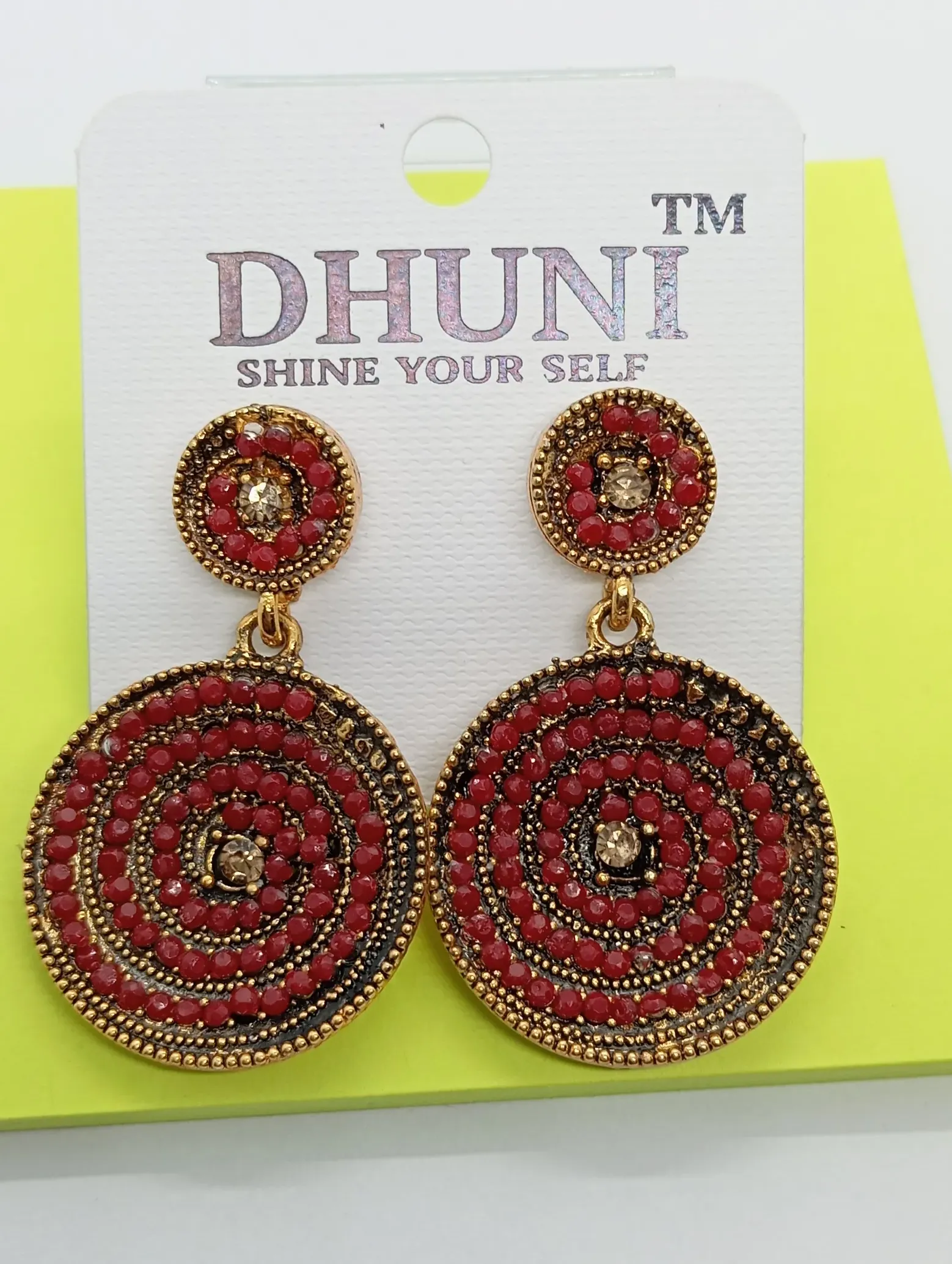 Dhuni Round Beaded Earrings