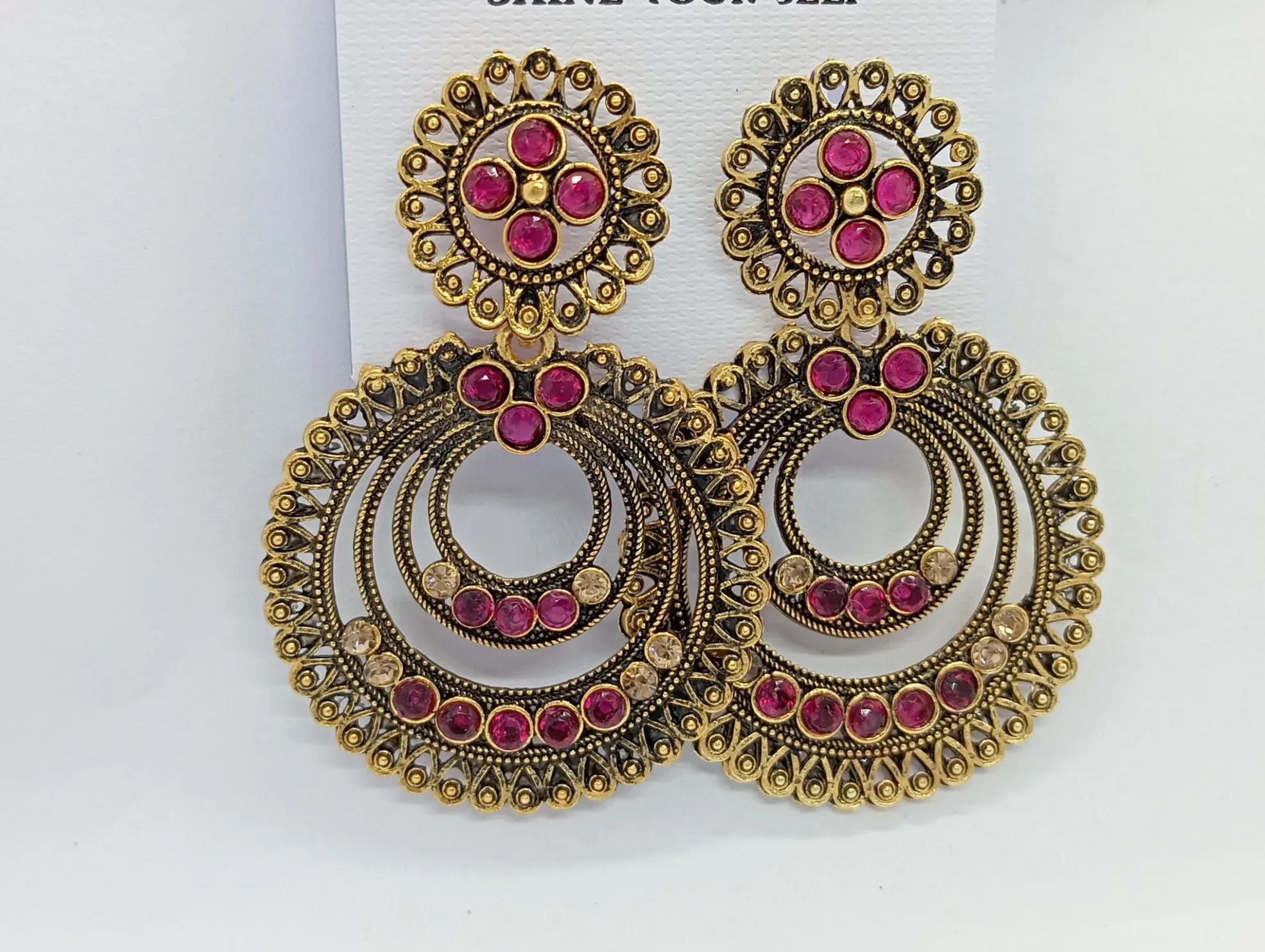 Antique Gold Jhumka Earrings