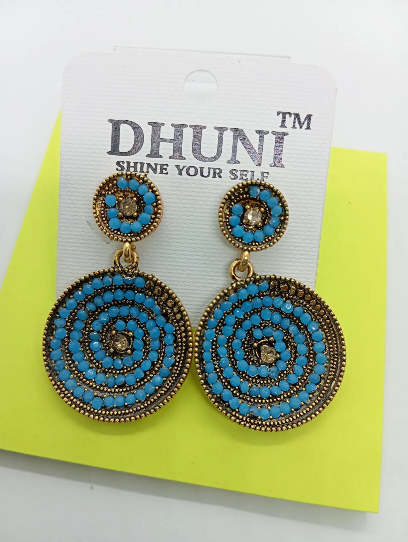Beaded Circular Earrings