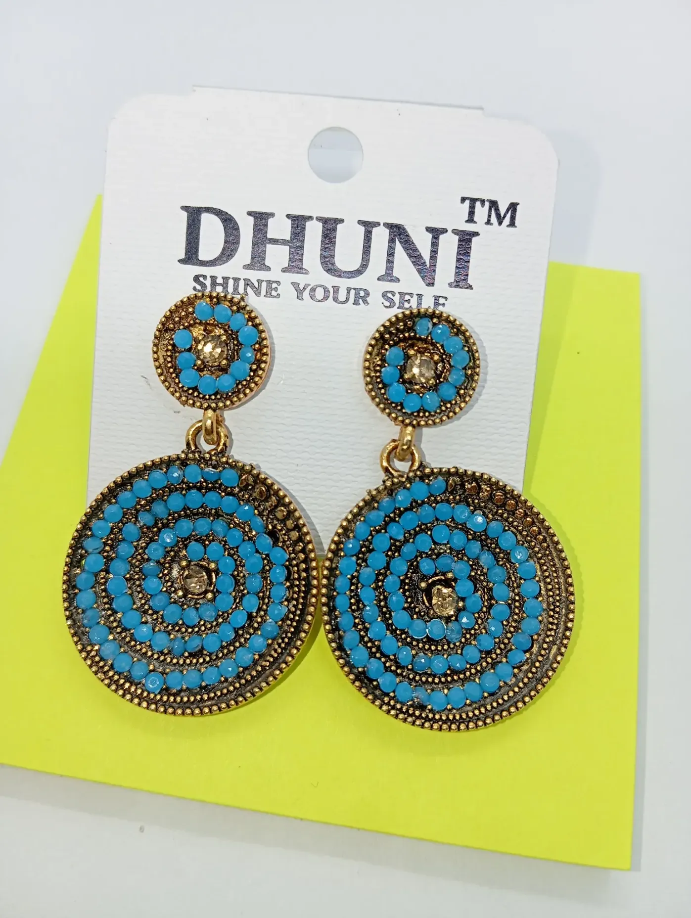 Beaded Circular Earrings