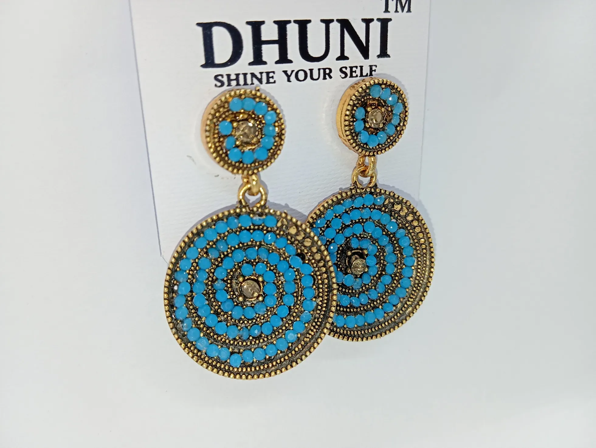 Beaded Circular Earrings