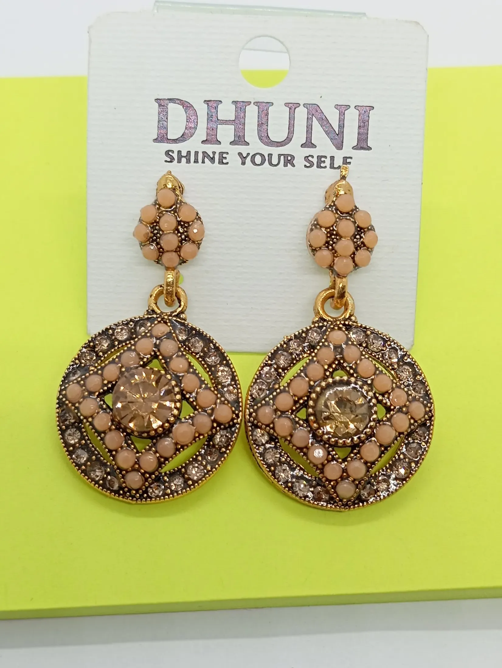 Dhuni Beaded Round Earrings