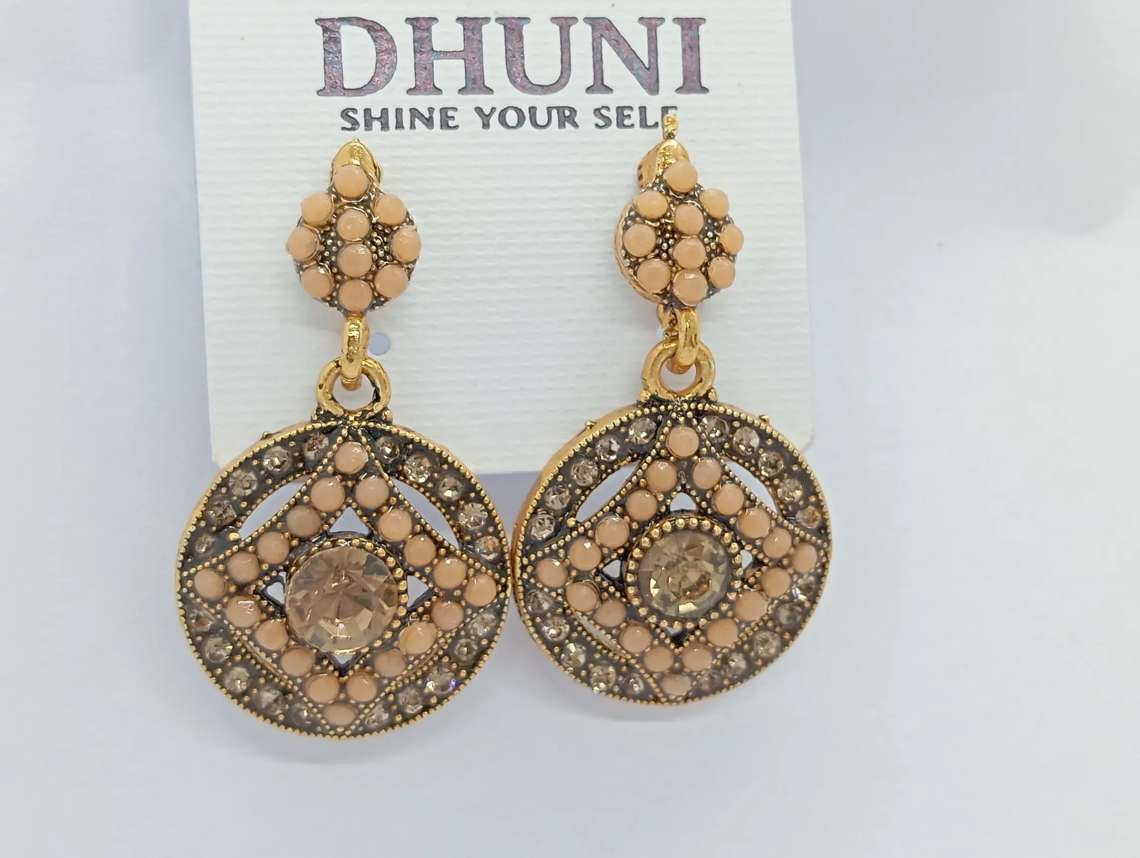 Dhuni Beaded Round Earrings