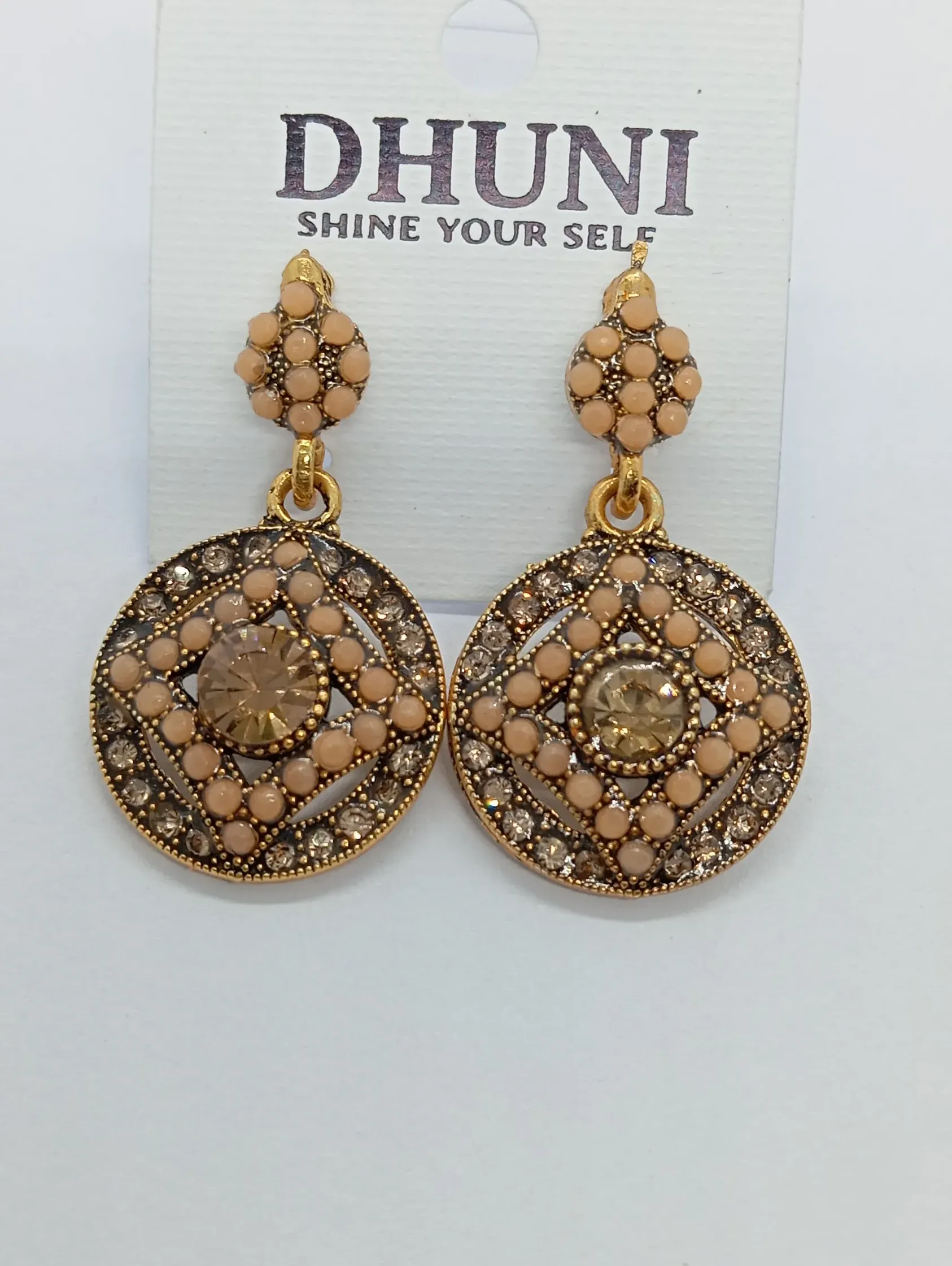 Dhuni Beaded Round Earrings