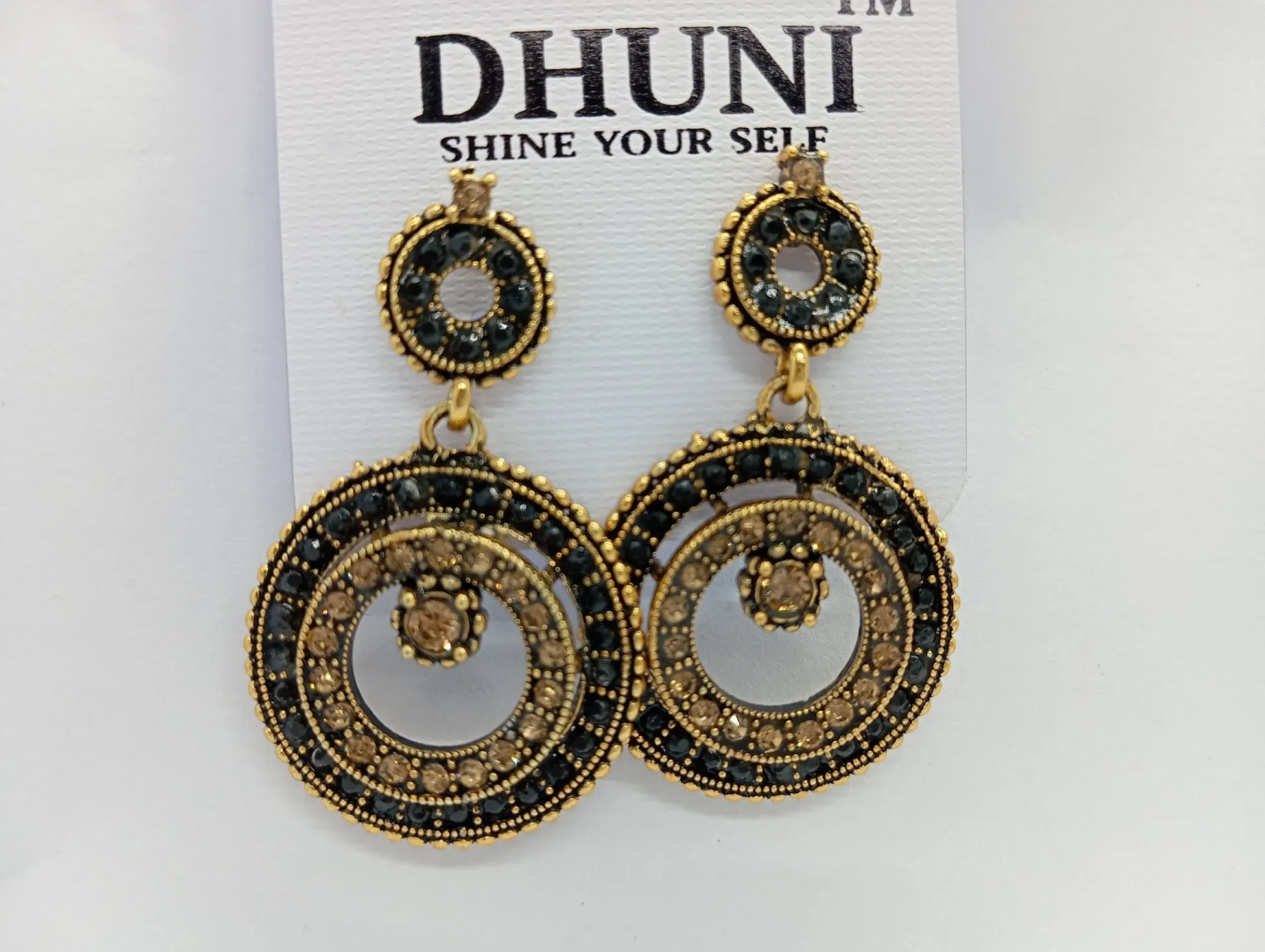 Dhuni Round Drop Earrings