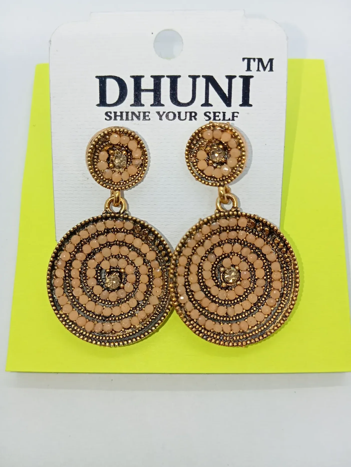 Beaded Circular Earrings