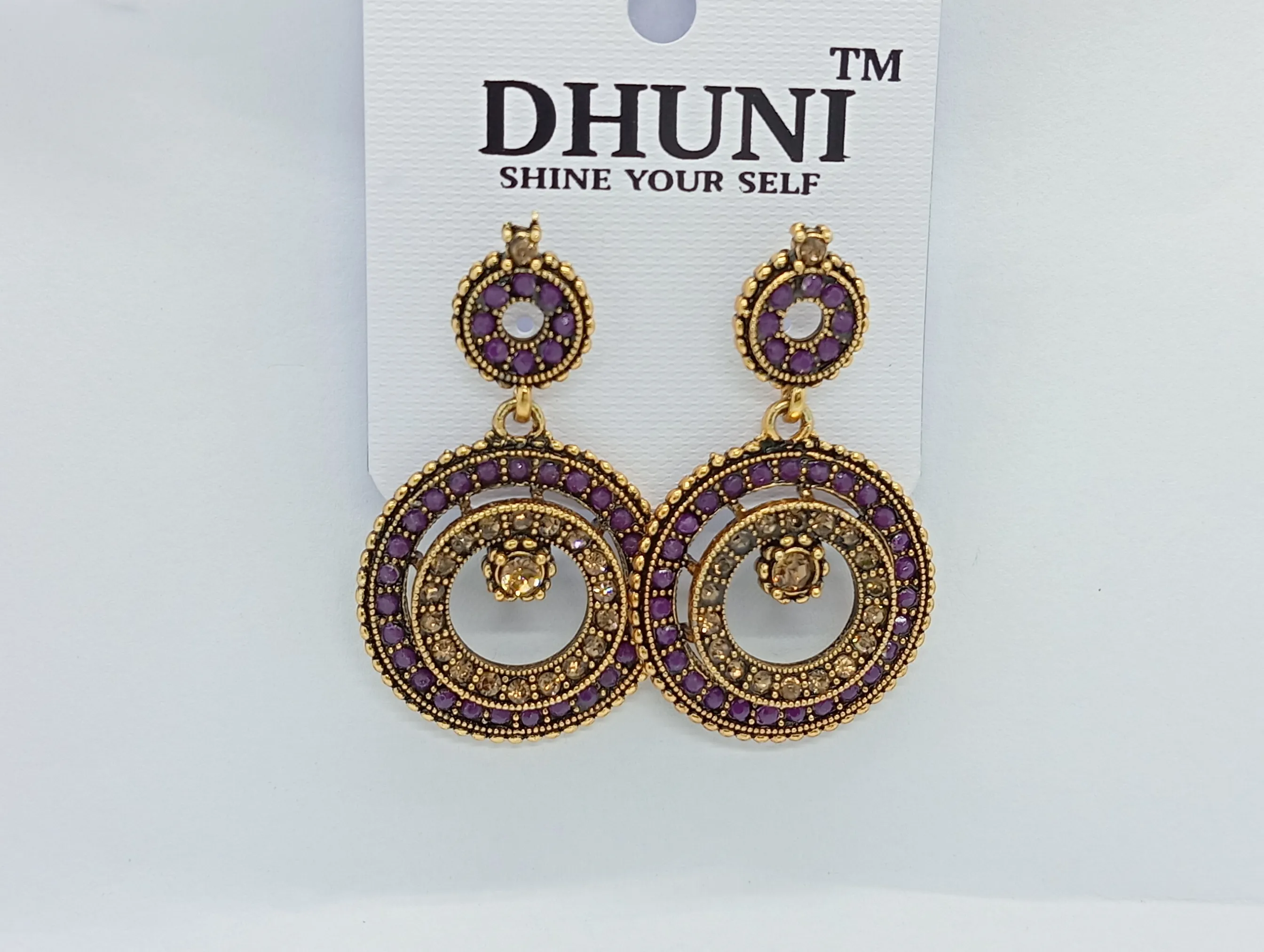 Dhuni Circular Drop Earrings